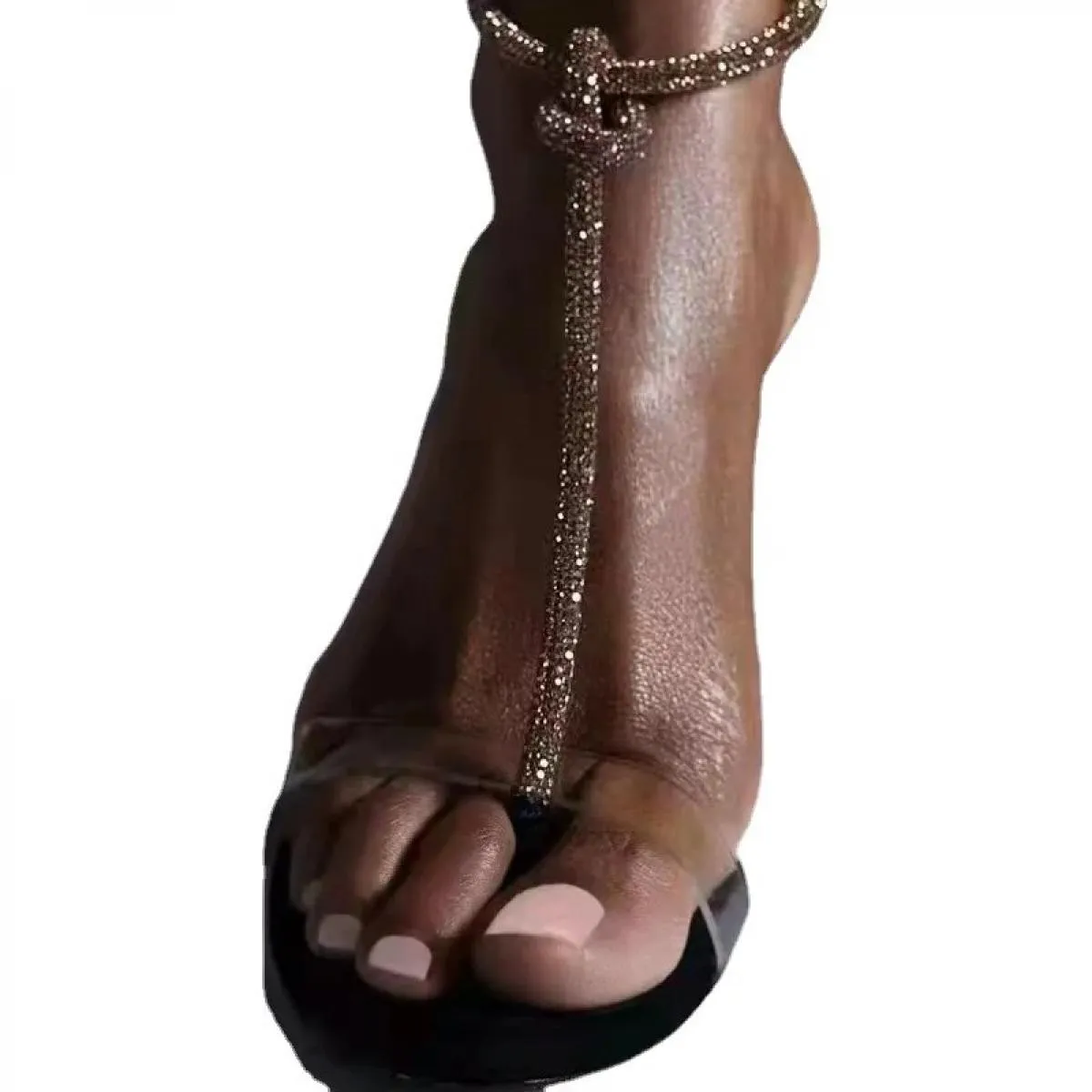2023 sandali da donna con cinturino in cristallo sandali aperti con punta aperta scarpe da sposa bianche sandali gladiatore con