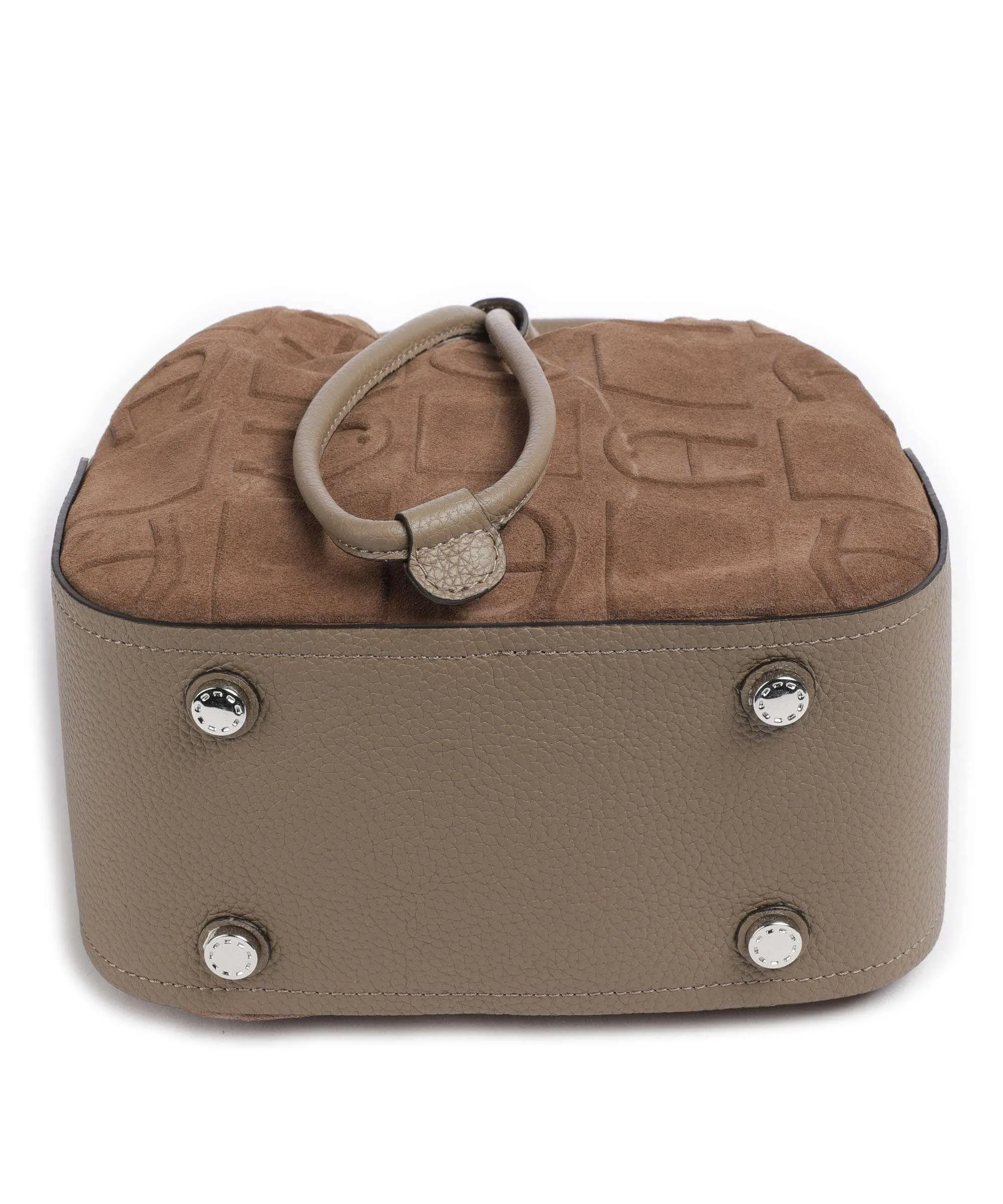  Aigner Estella M Borsa a secchiello pelle scamosciata taupe  