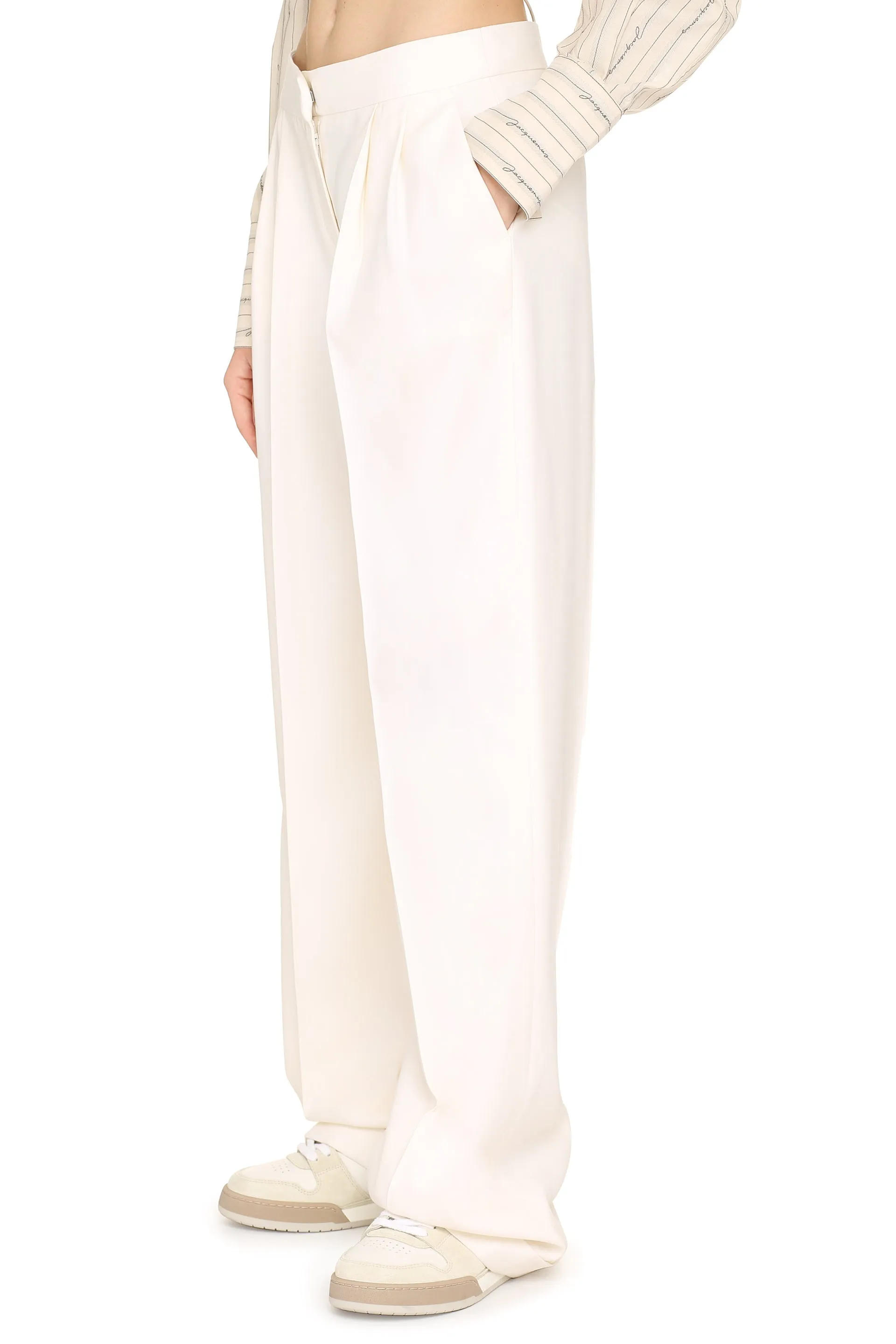 Alexander McQueen Pantaloni ampi in lana