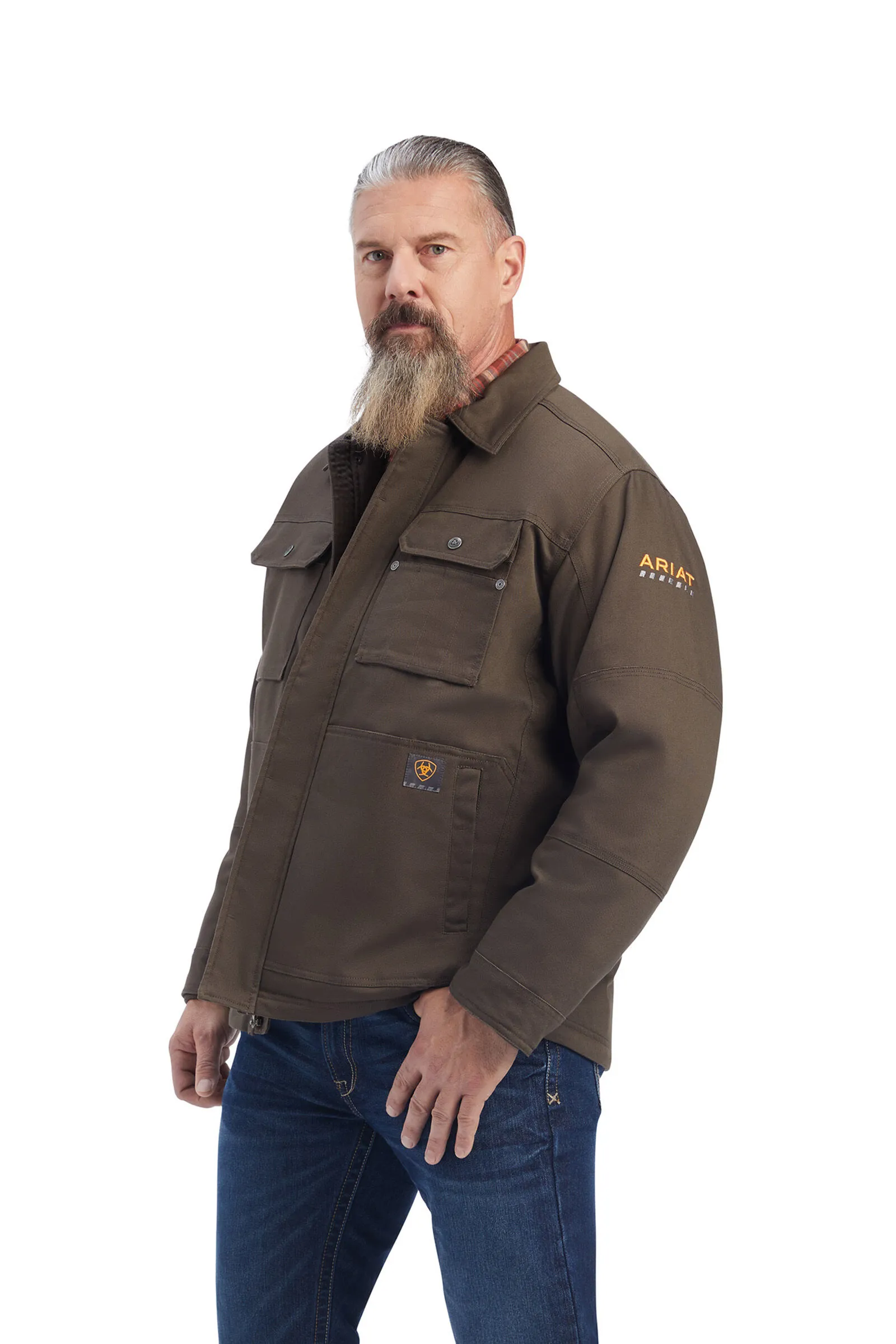 Ariat Rebar DuraCanvas Cappotto da uomo foderato in sherpa