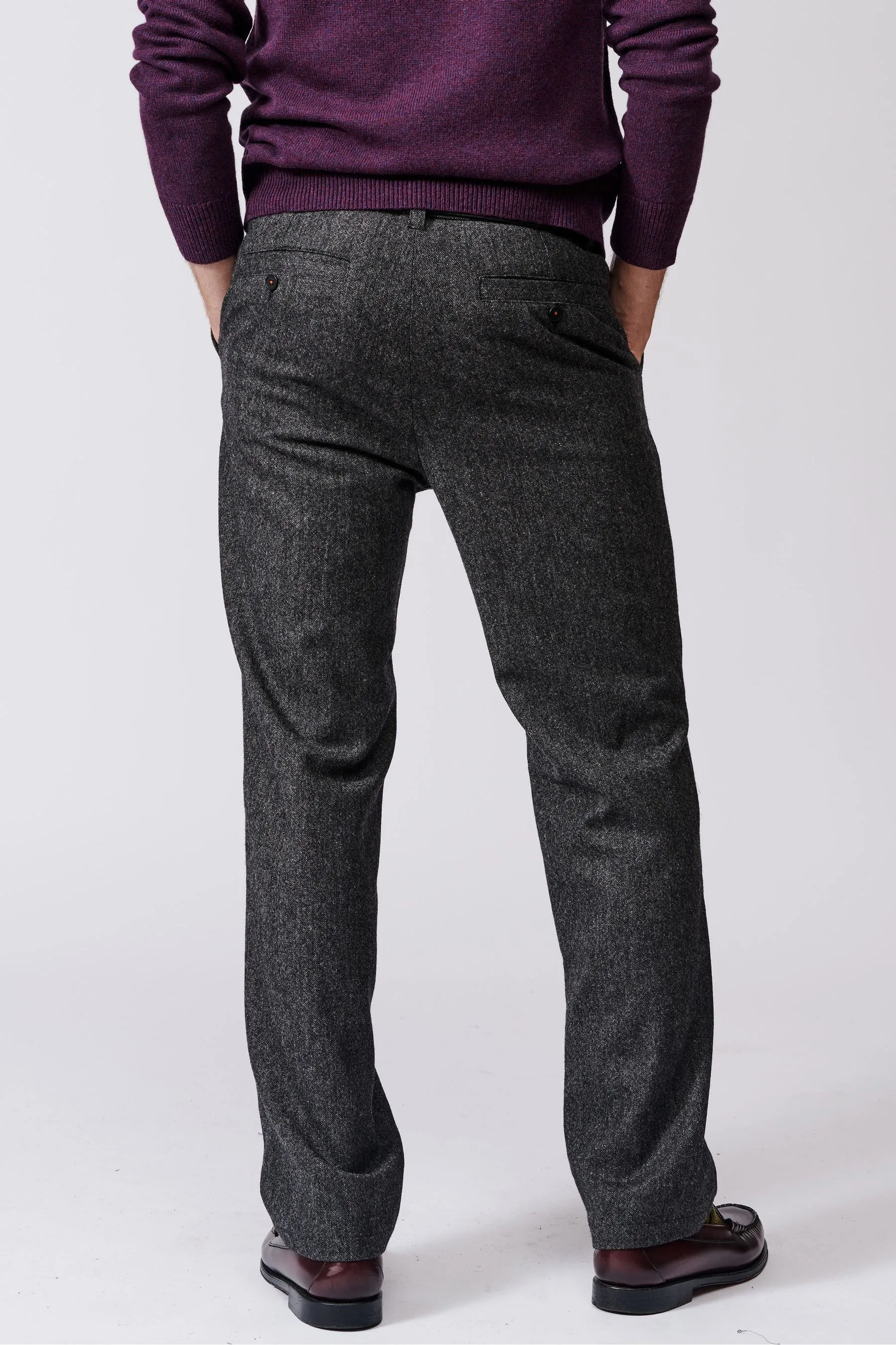 Aubin Charcoal Grey - Helethorpe - Pantaloni in lana    