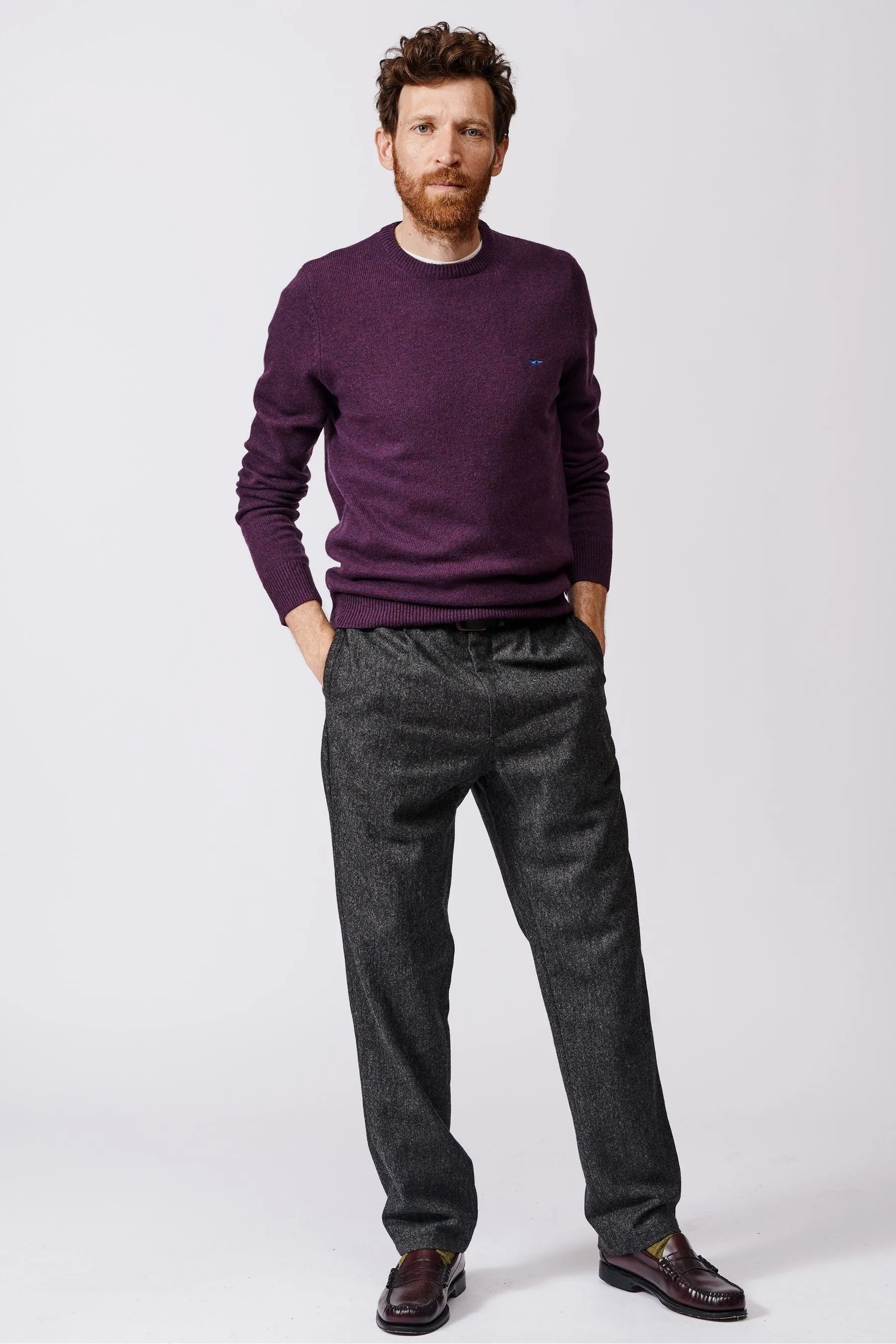 Aubin Charcoal Grey - Helethorpe - Pantaloni in lana    