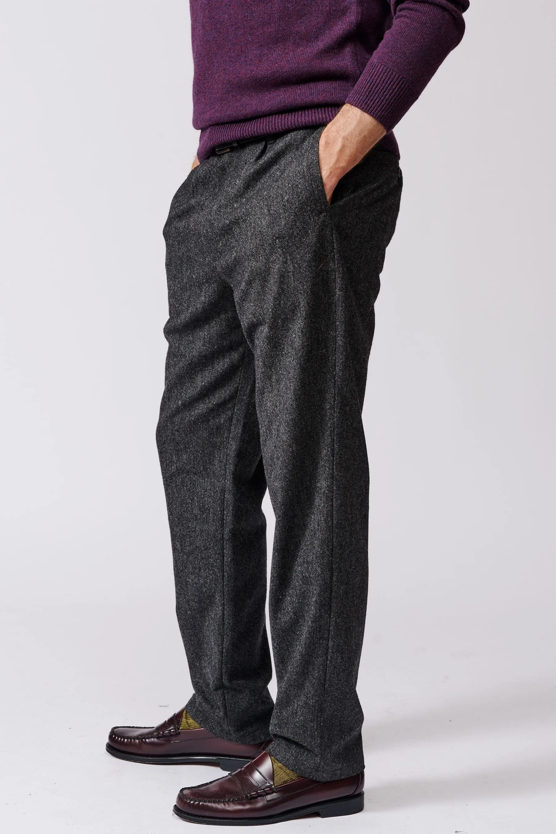 Aubin Charcoal Grey - Helethorpe - Pantaloni in lana    