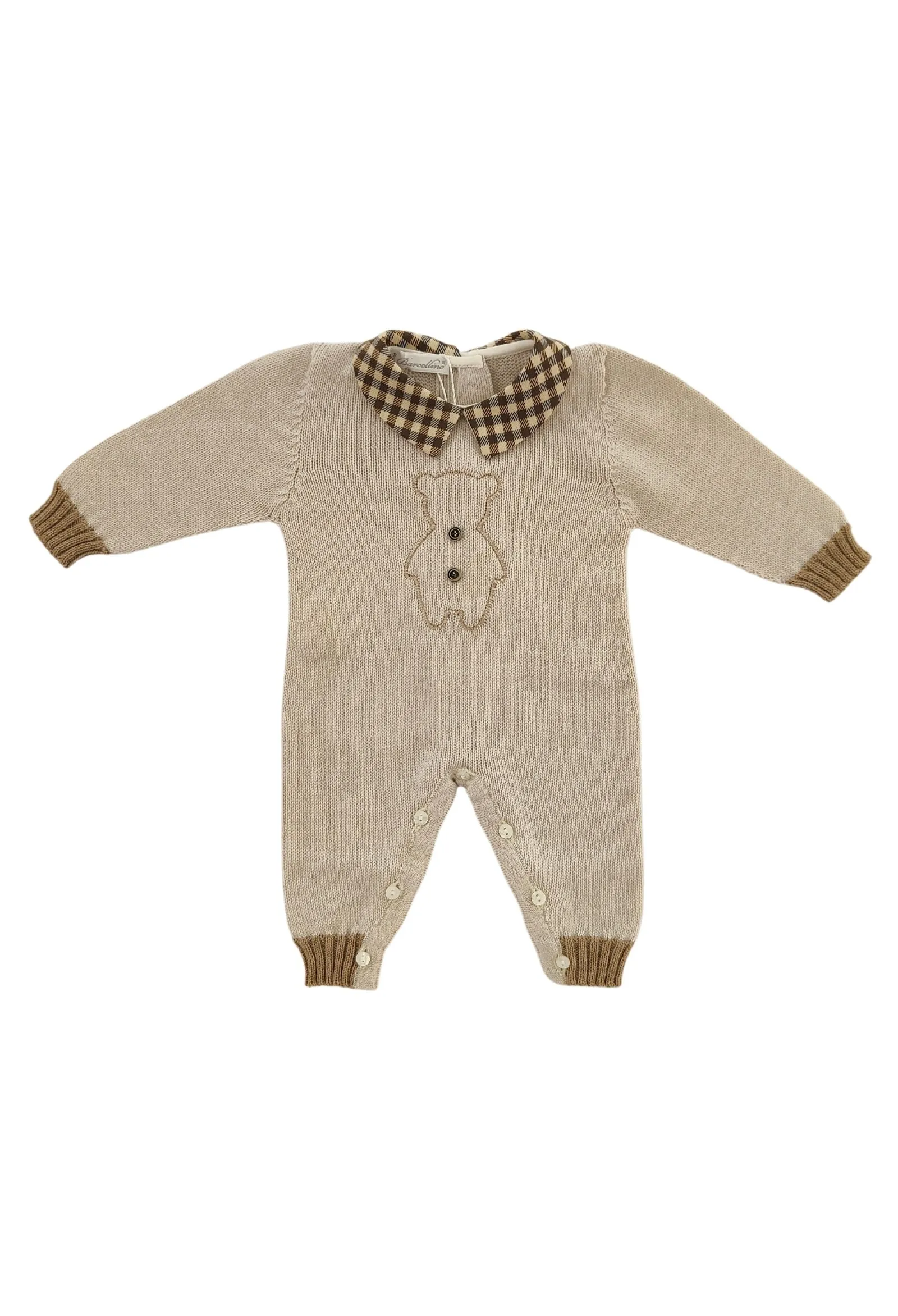 barcellino  tutina in lana beige