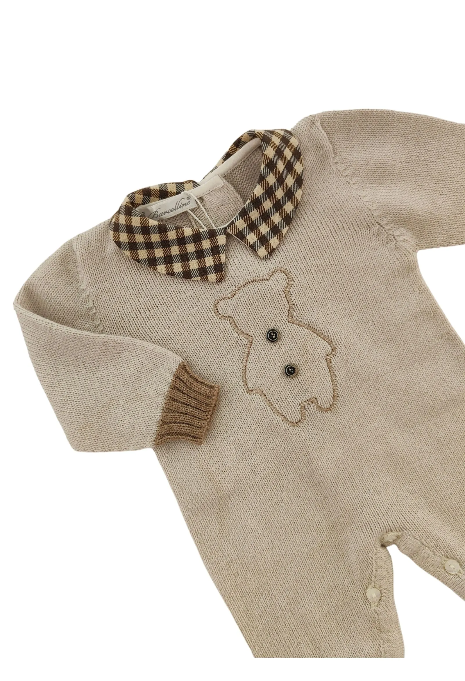 barcellino  tutina in lana beige