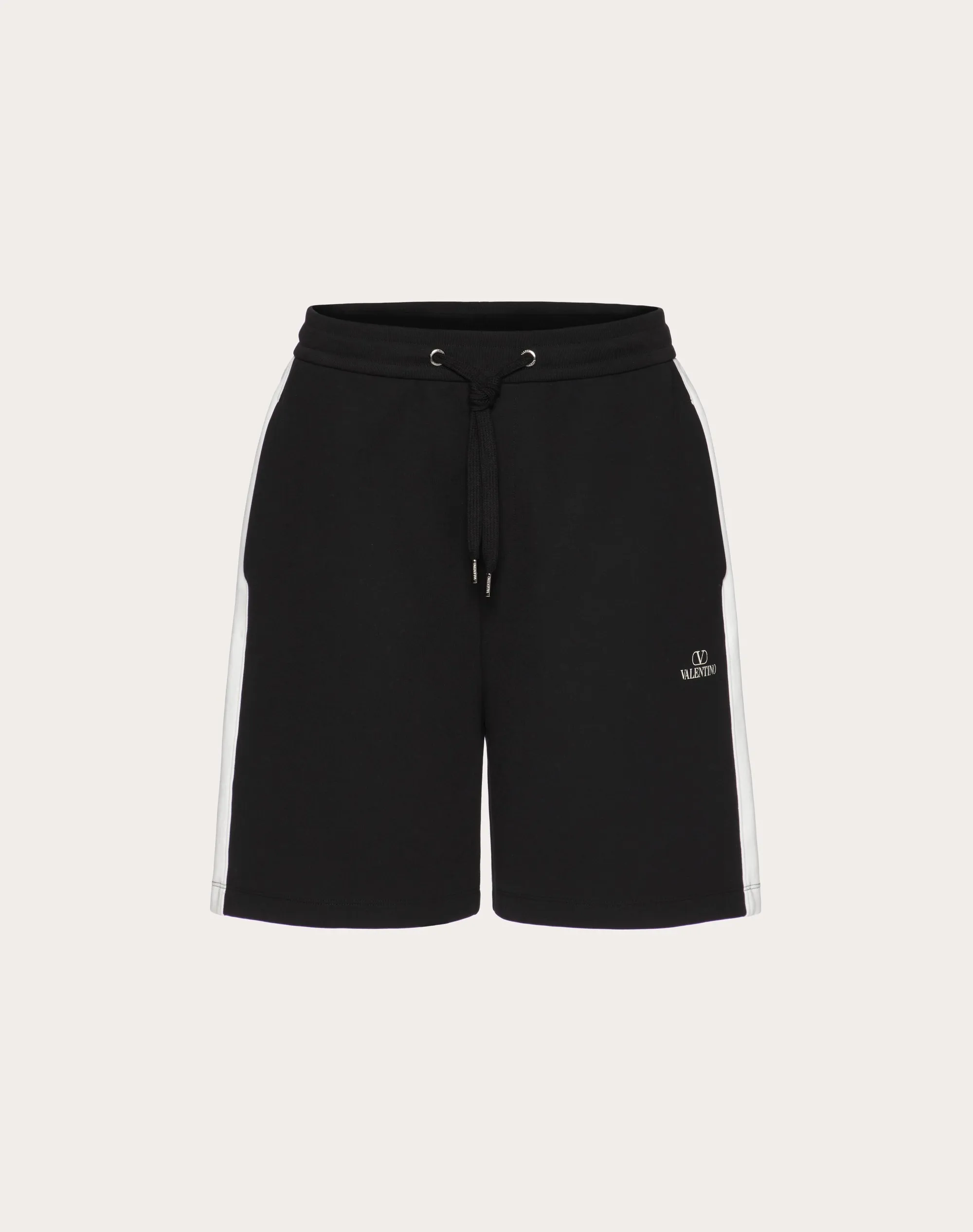 BERMUDA IN COTONE TECNICO CON STAMPA VLOGO VALENTINO