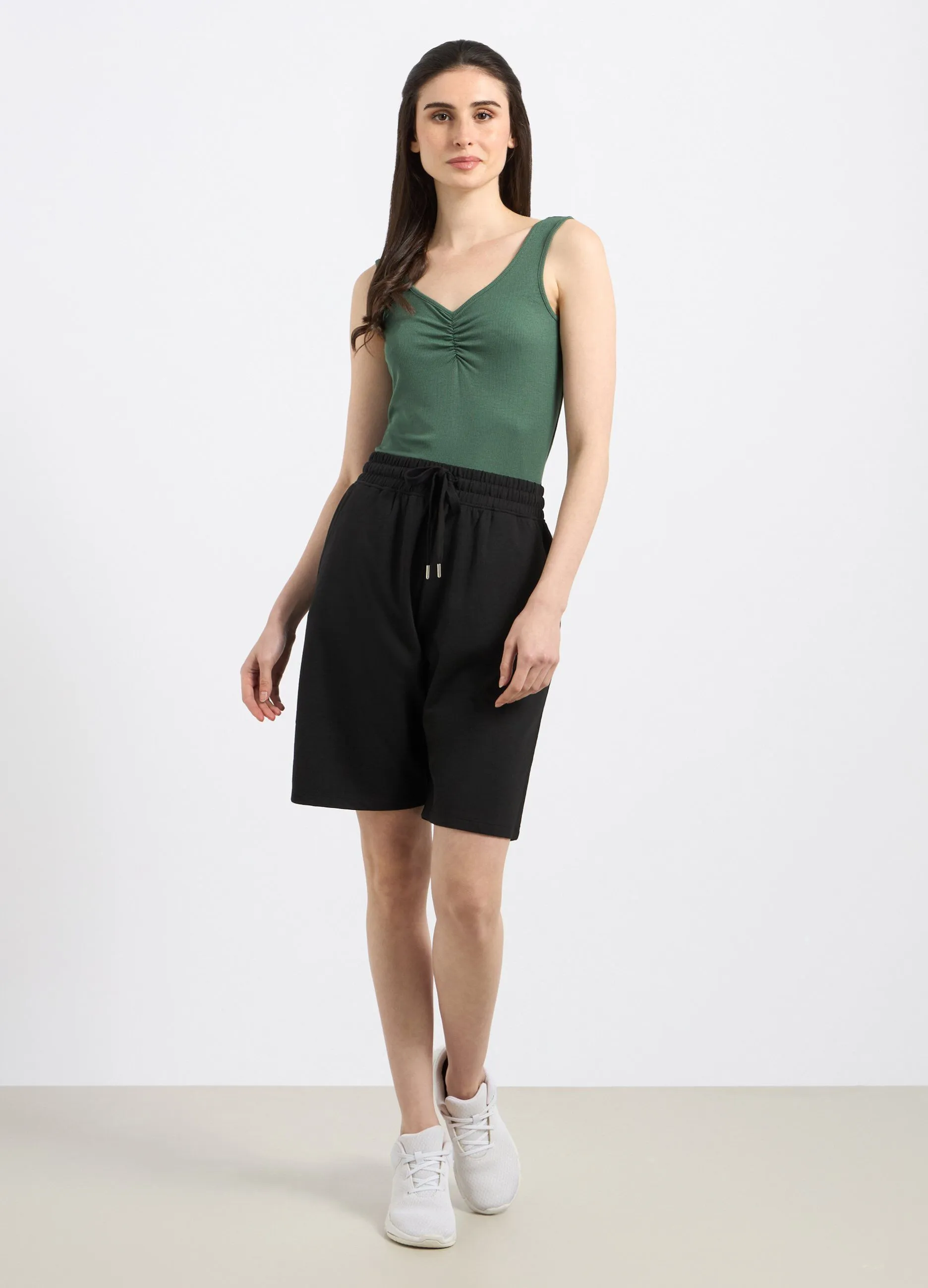 Bermuda in misto cotone donna