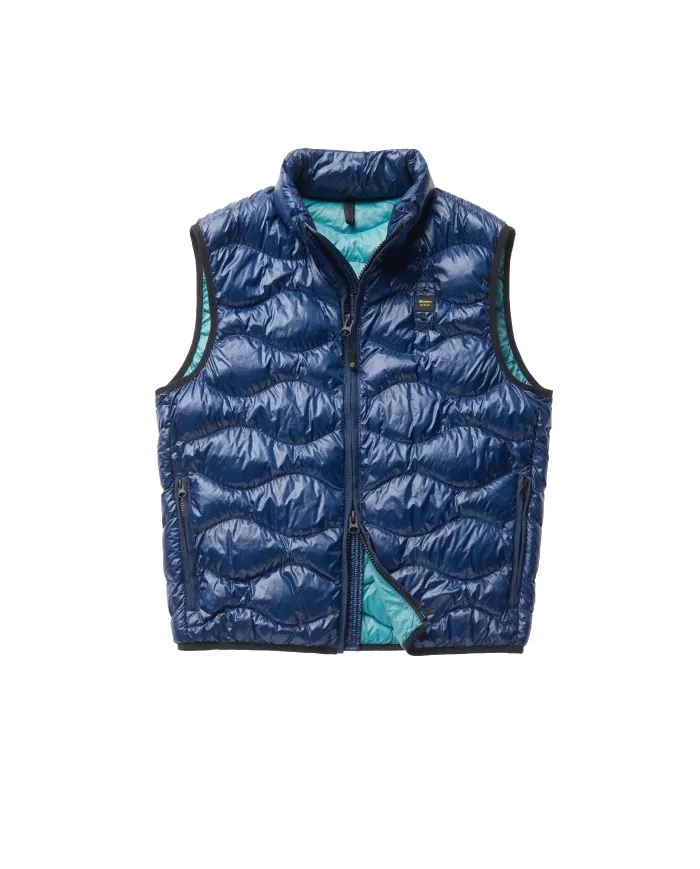 BLAUER Smanicato Uomo 005958 P-EE Gilet Imbottito Nylon Blu 881 BLU IRIS