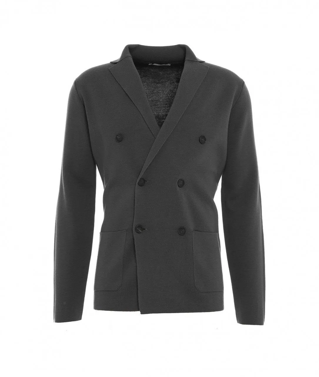 Blazer doppiopetto in lana grigio grigio