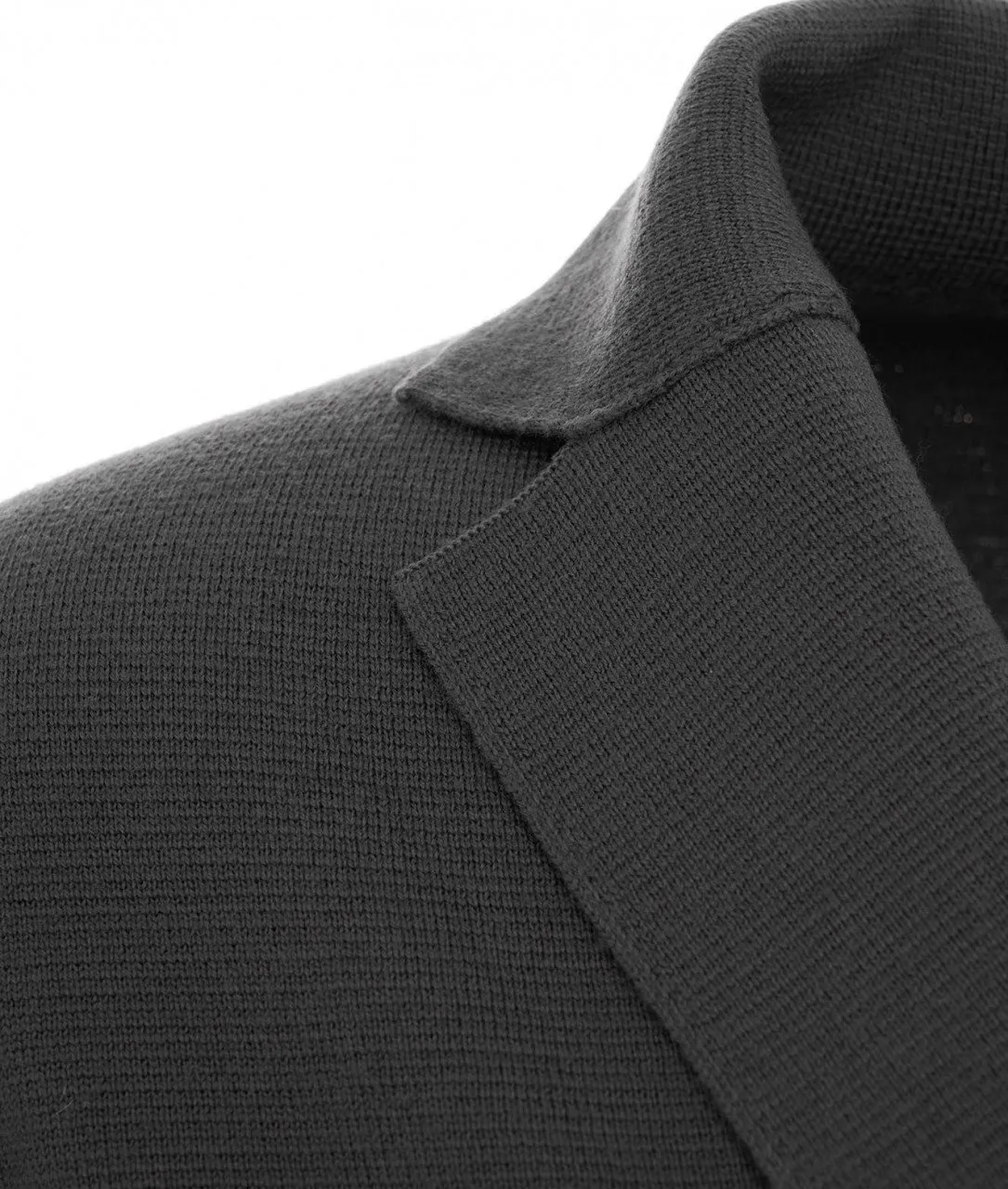 Blazer doppiopetto in lana grigio grigio