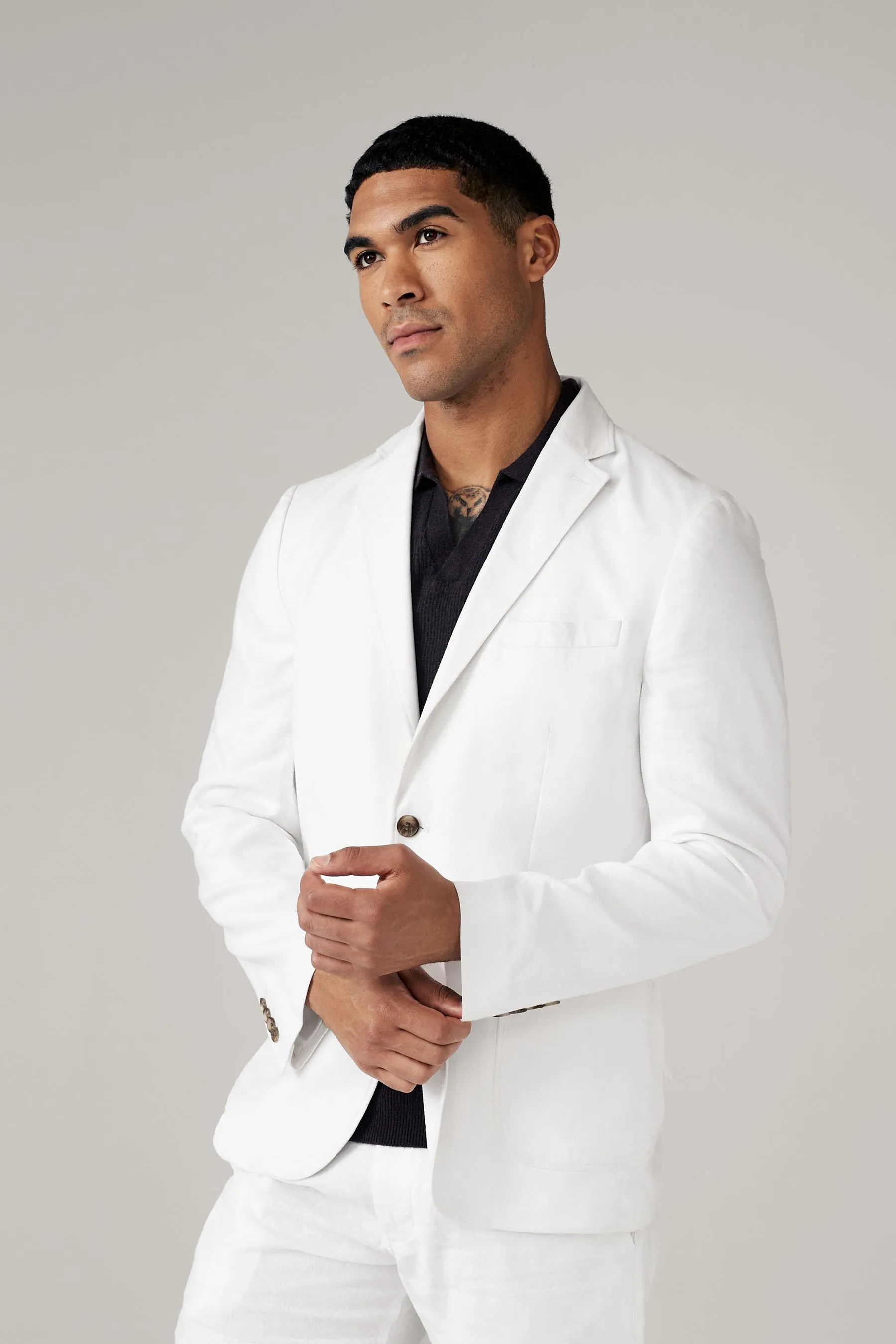 Blazer in misto lino