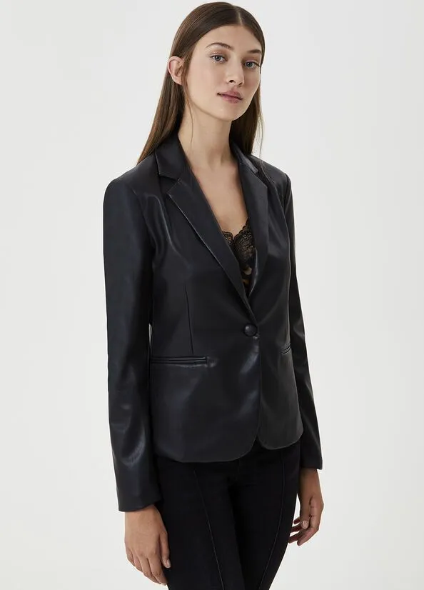 Blazer in similpelle