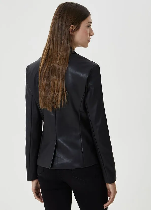Blazer in similpelle
