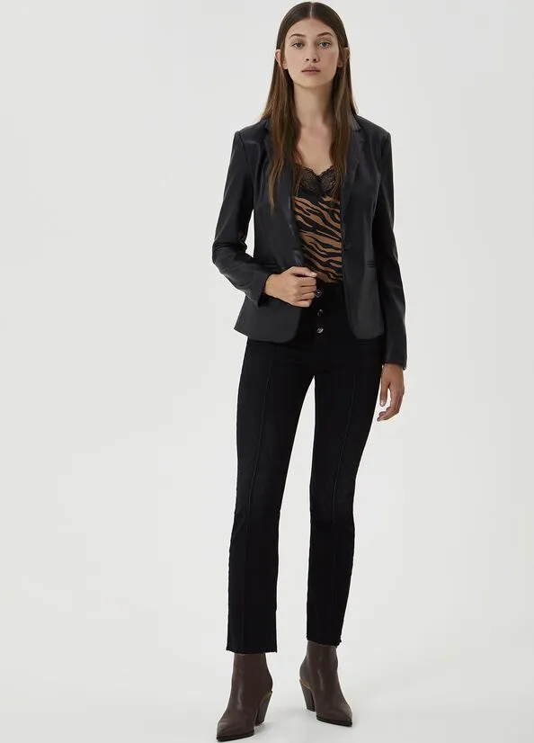 Blazer in similpelle