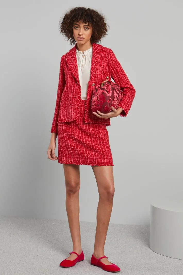 Blazer in tweed lamè