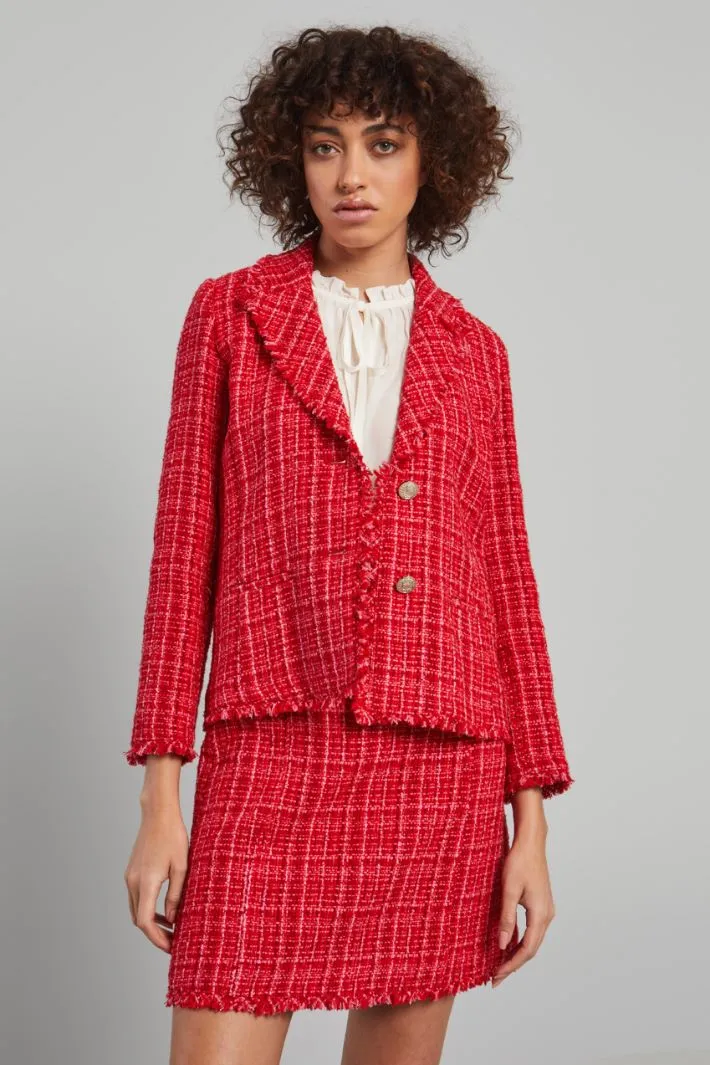 Blazer in tweed lamè