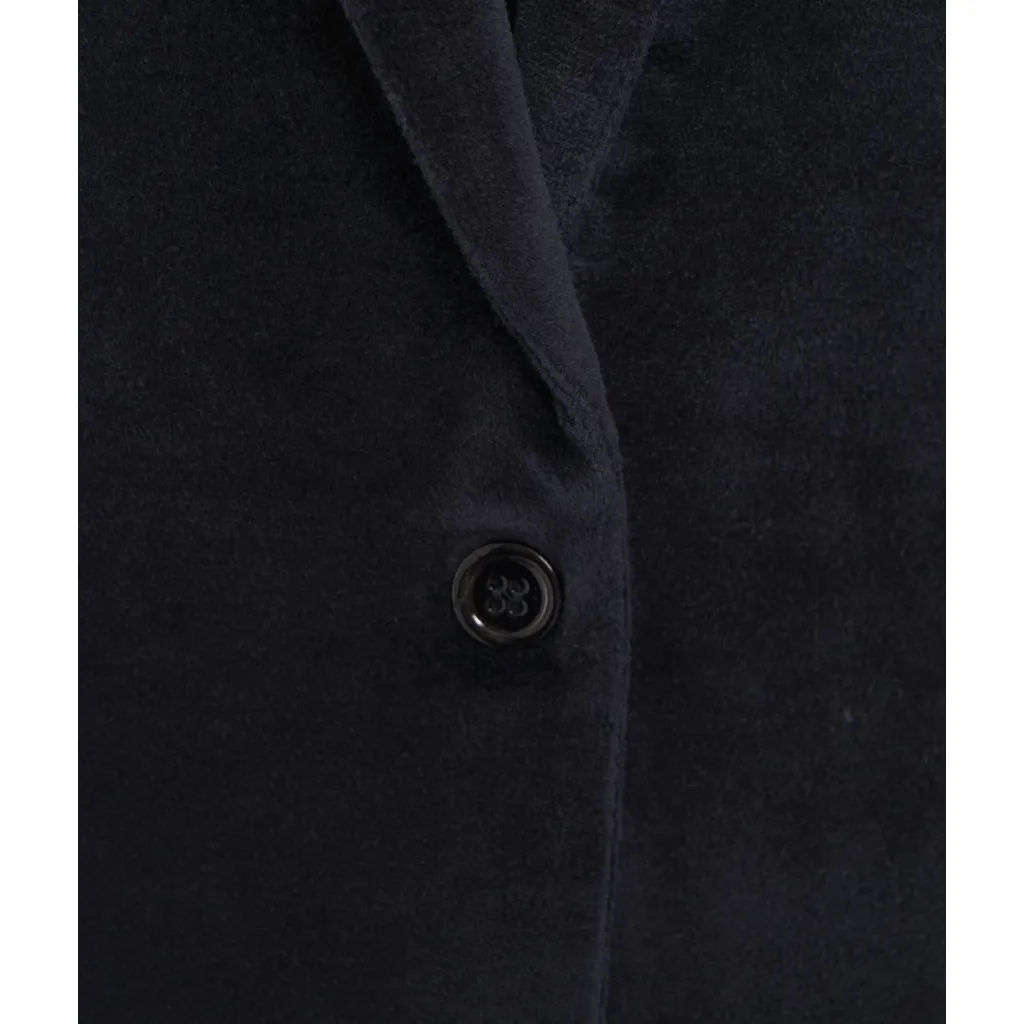 Blazer in velluto blu scuro