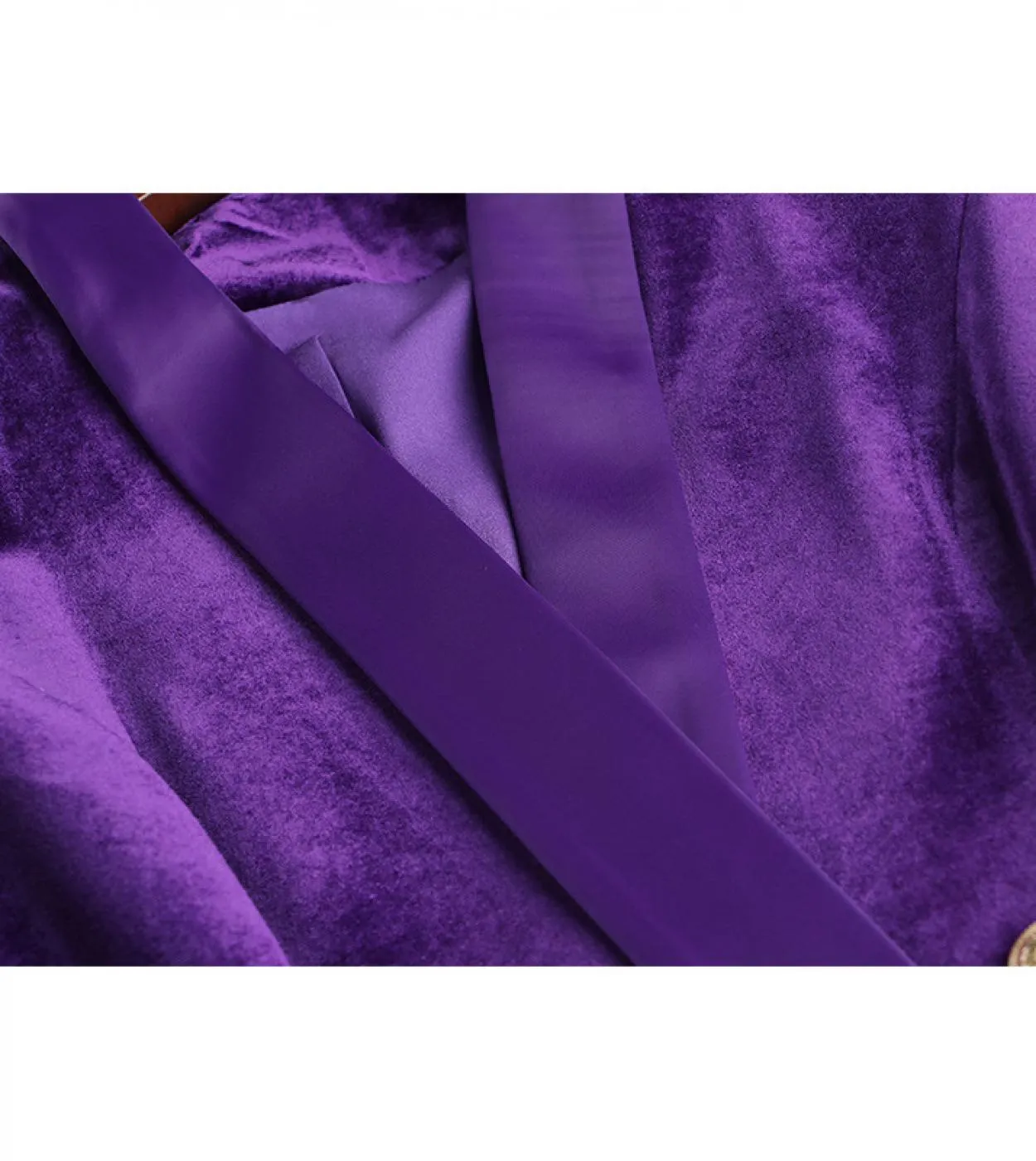 Blazer in velluto viola Moda Blazer da donna in velluto viola Blazer Dress Donna Nuovo
