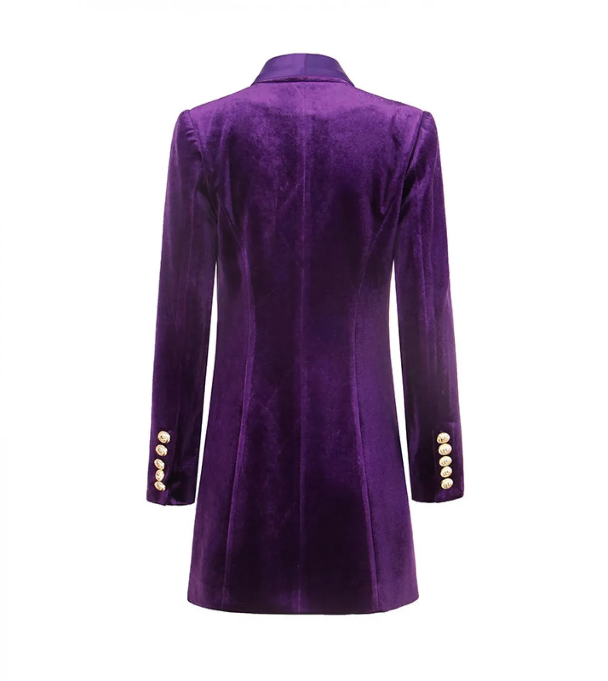 Blazer in velluto viola Moda Blazer da donna in velluto viola Blazer Dress Donna Nuovo