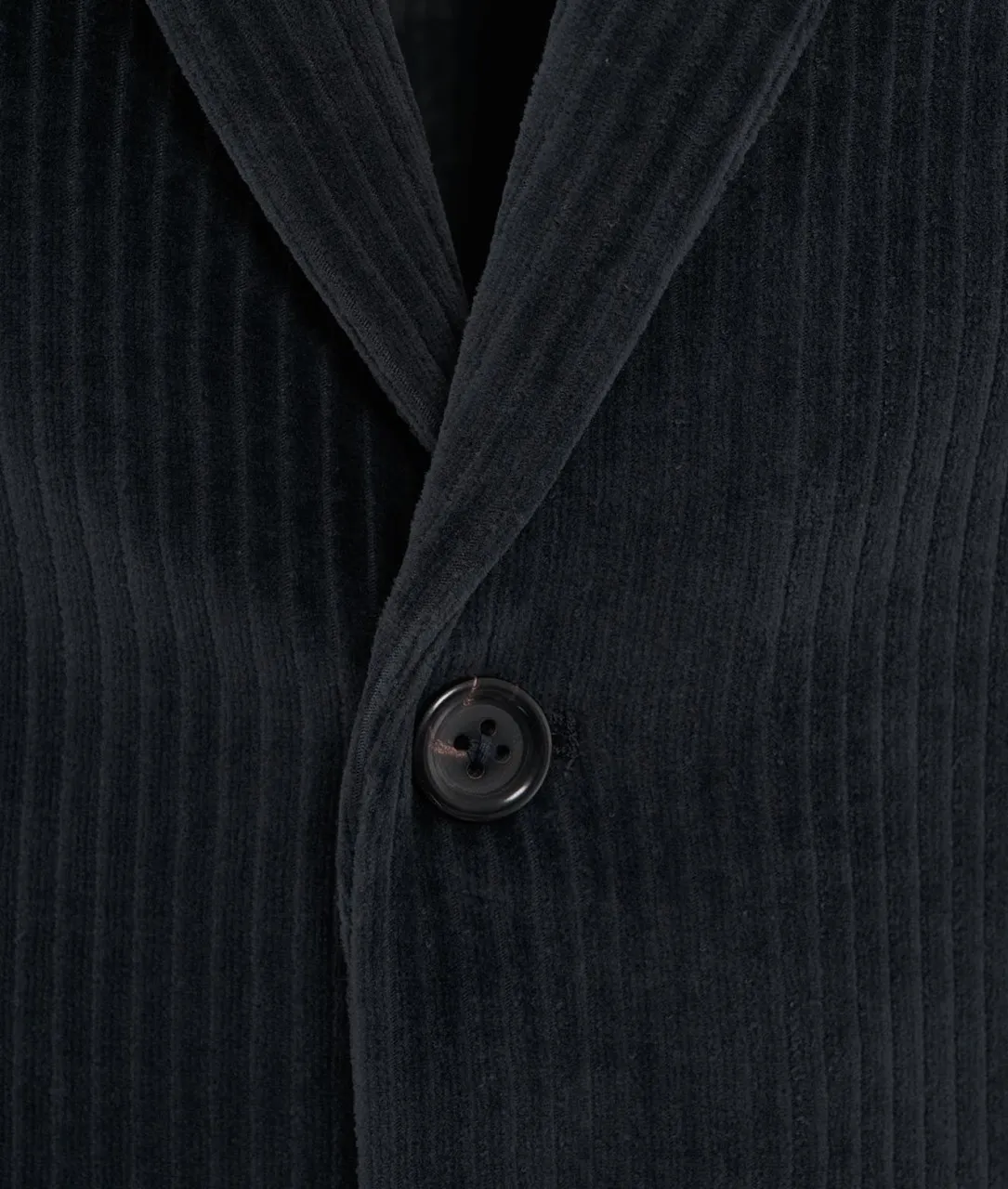 Blazer monopetto in velluto a coste blu scuro blu scuro