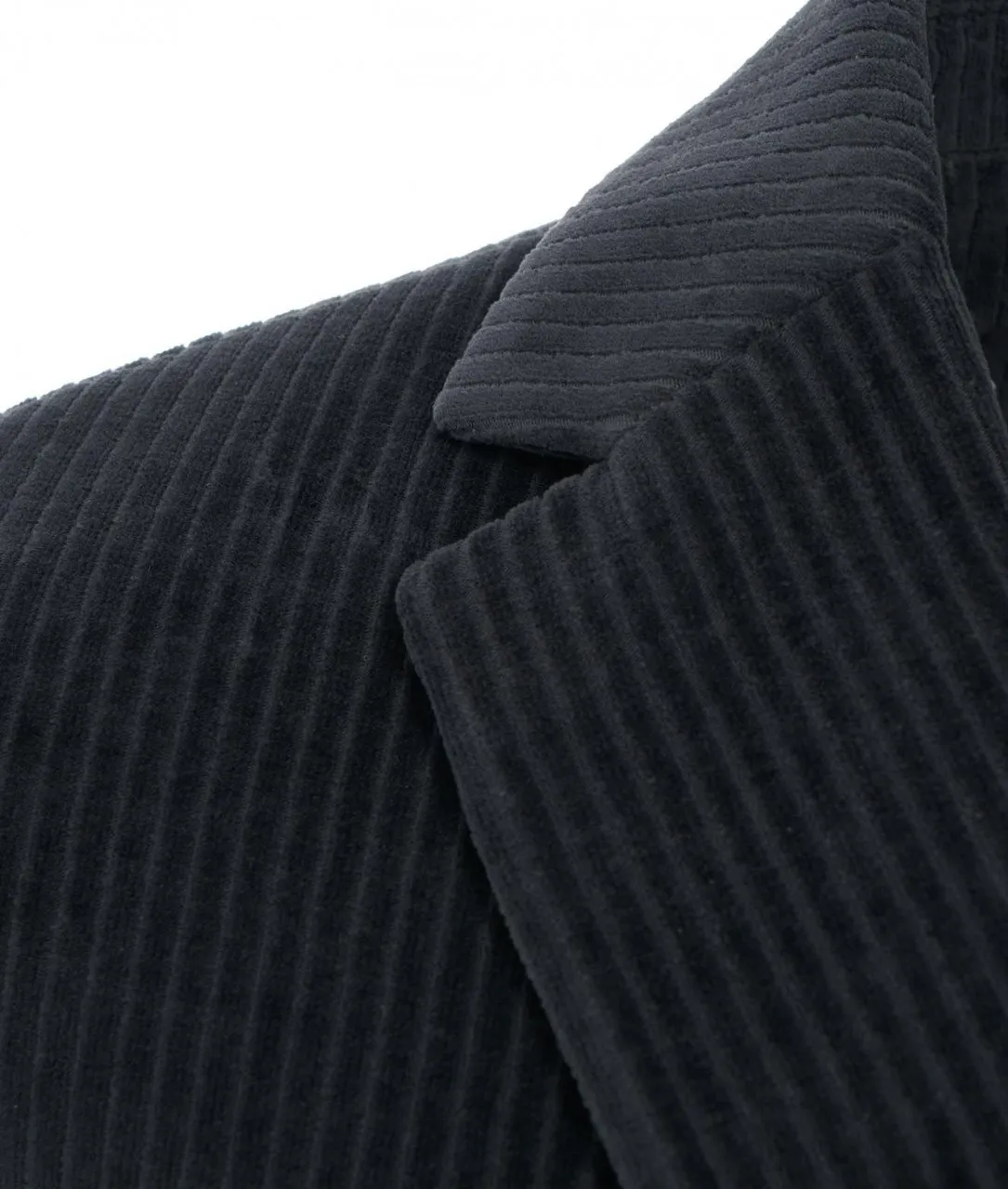 Blazer monopetto in velluto a coste blu scuro blu scuro