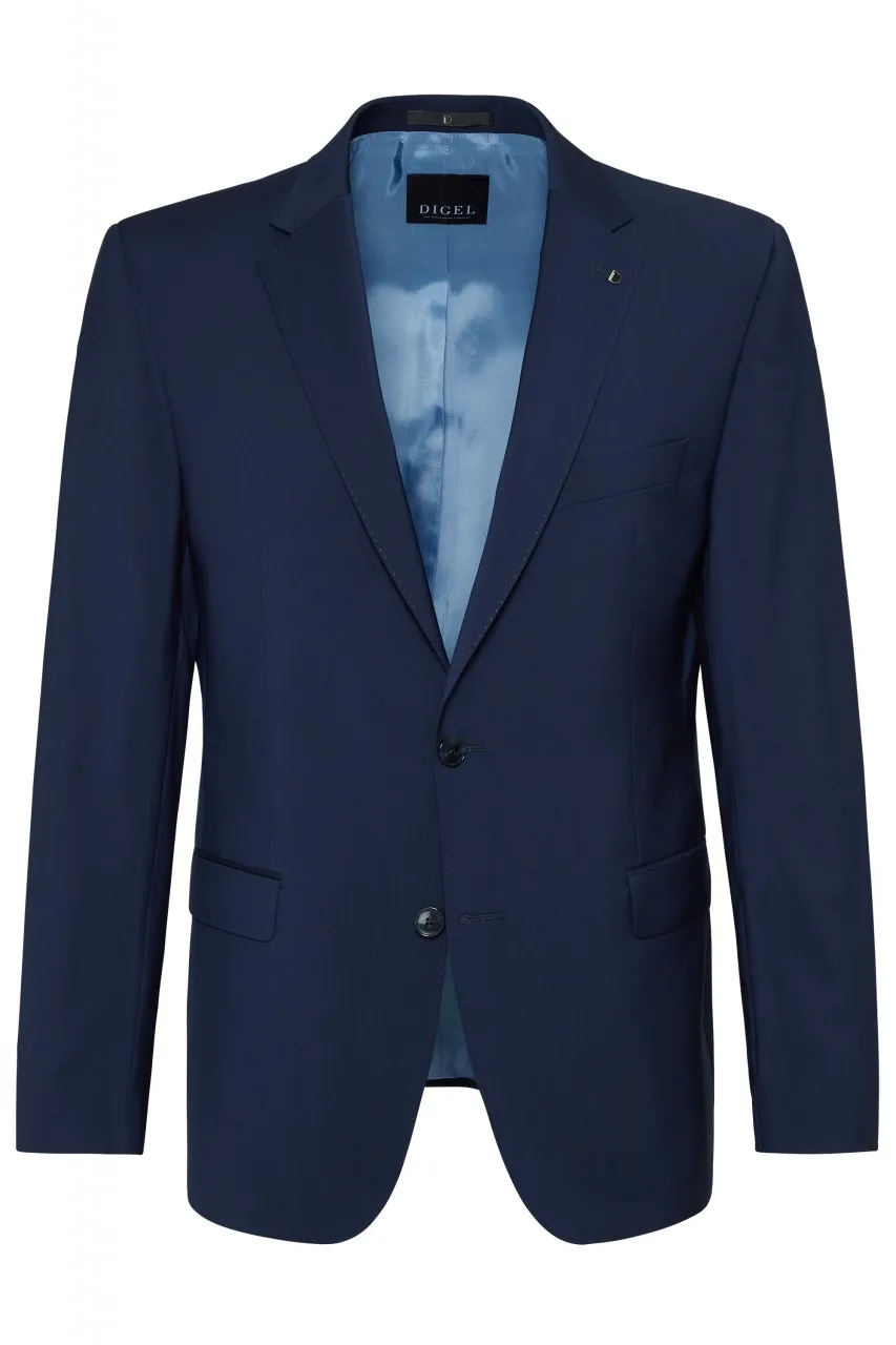 Blue digel drop dress six modern fit in pure virgin wool marzotto super 100