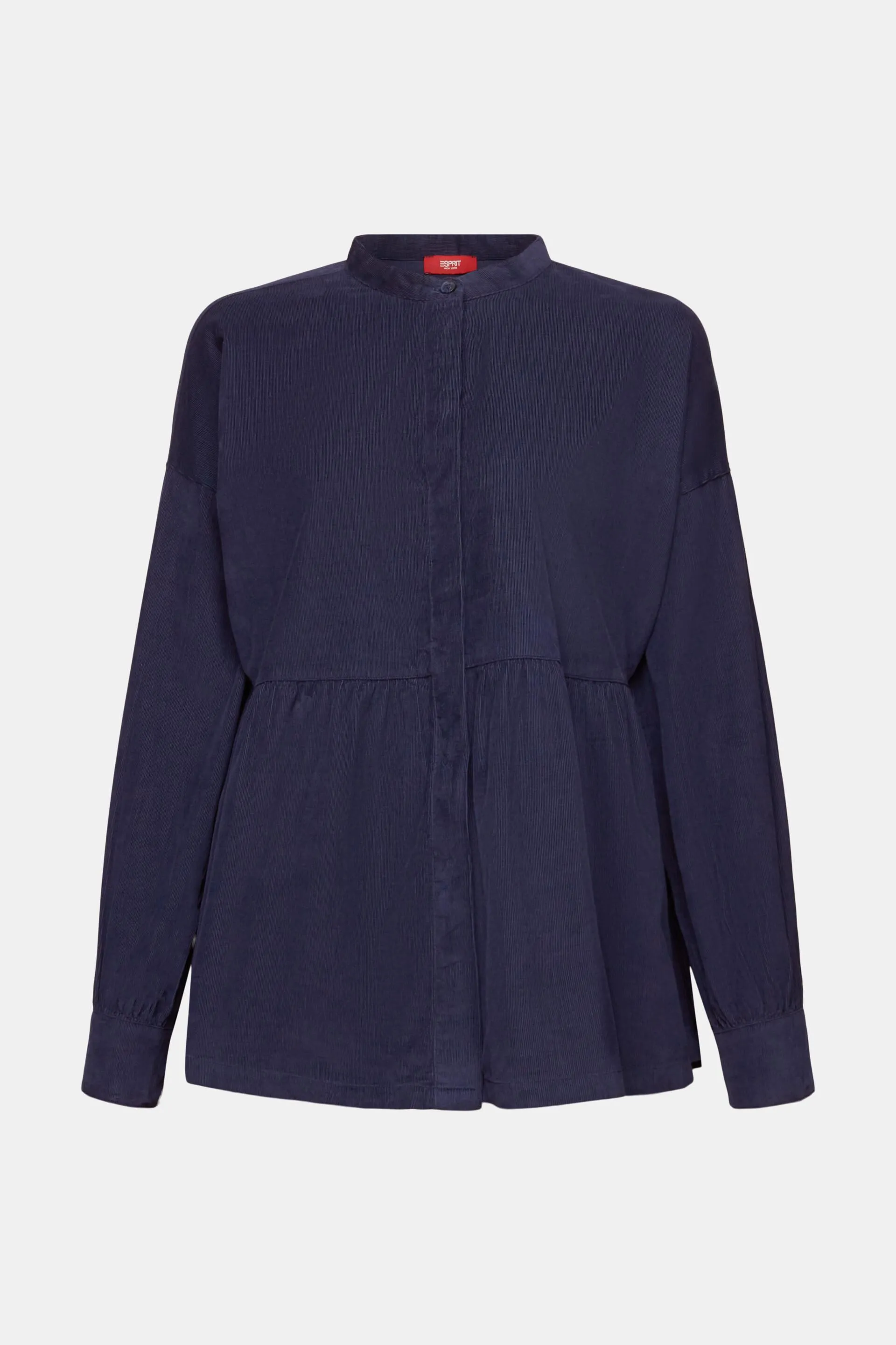 Blusa in velluto con balza