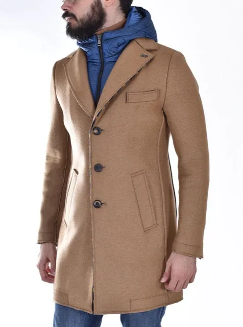 BOB - Cappotto beige con giubbino interno Andy