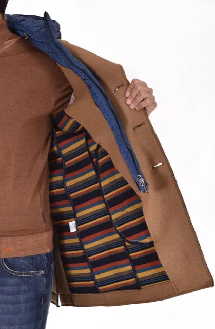BOB - Cappotto beige con giubbino interno Andy