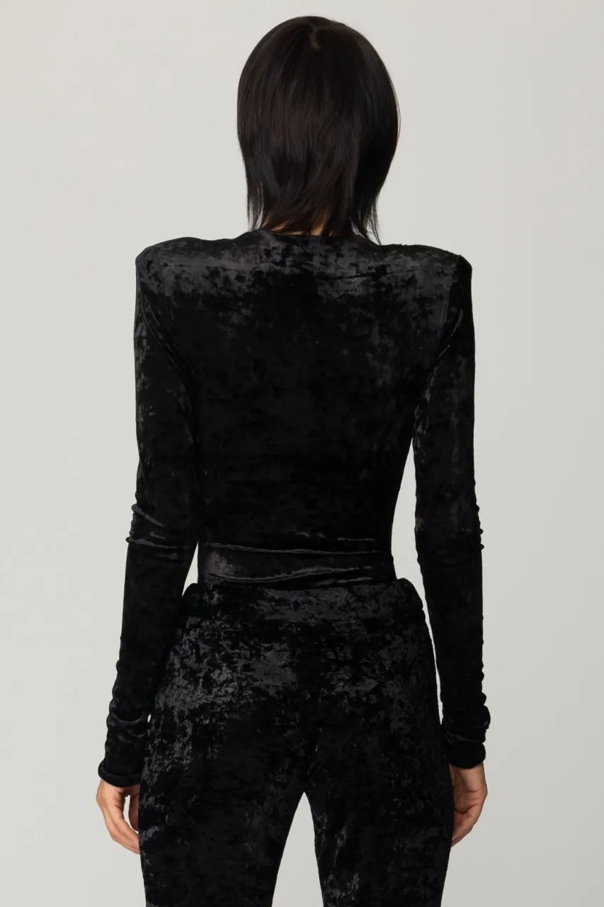 Body zoe in velluto Nero