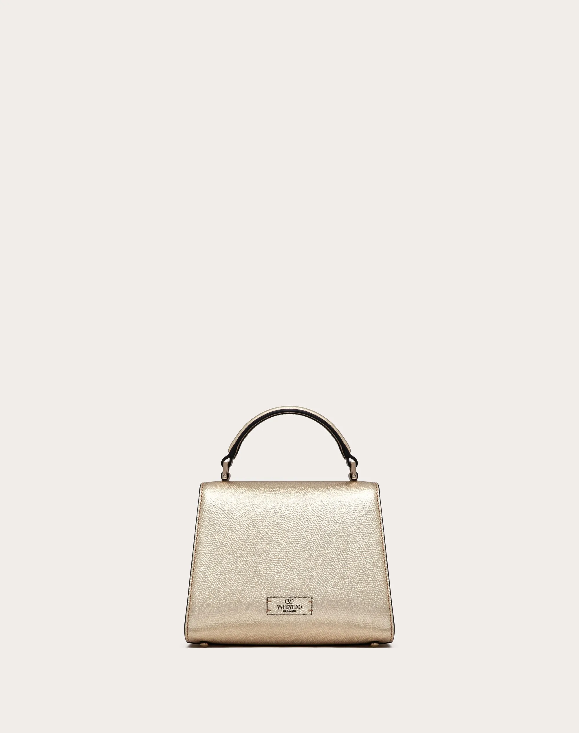BORSA A MANO MINI VSLING IN VITELLO GRANATO METALLIZZATO