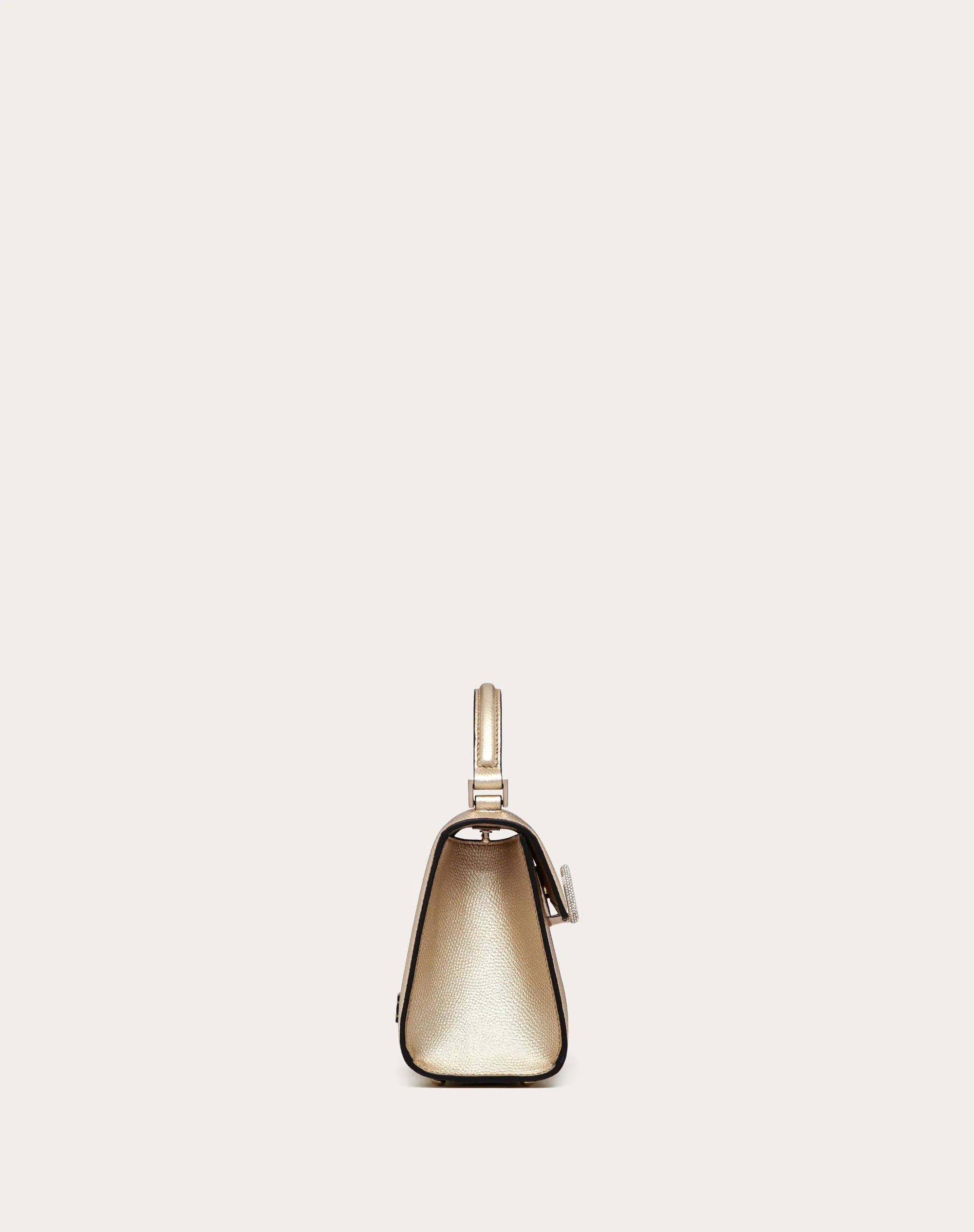 BORSA A MANO MINI VSLING IN VITELLO GRANATO METALLIZZATO