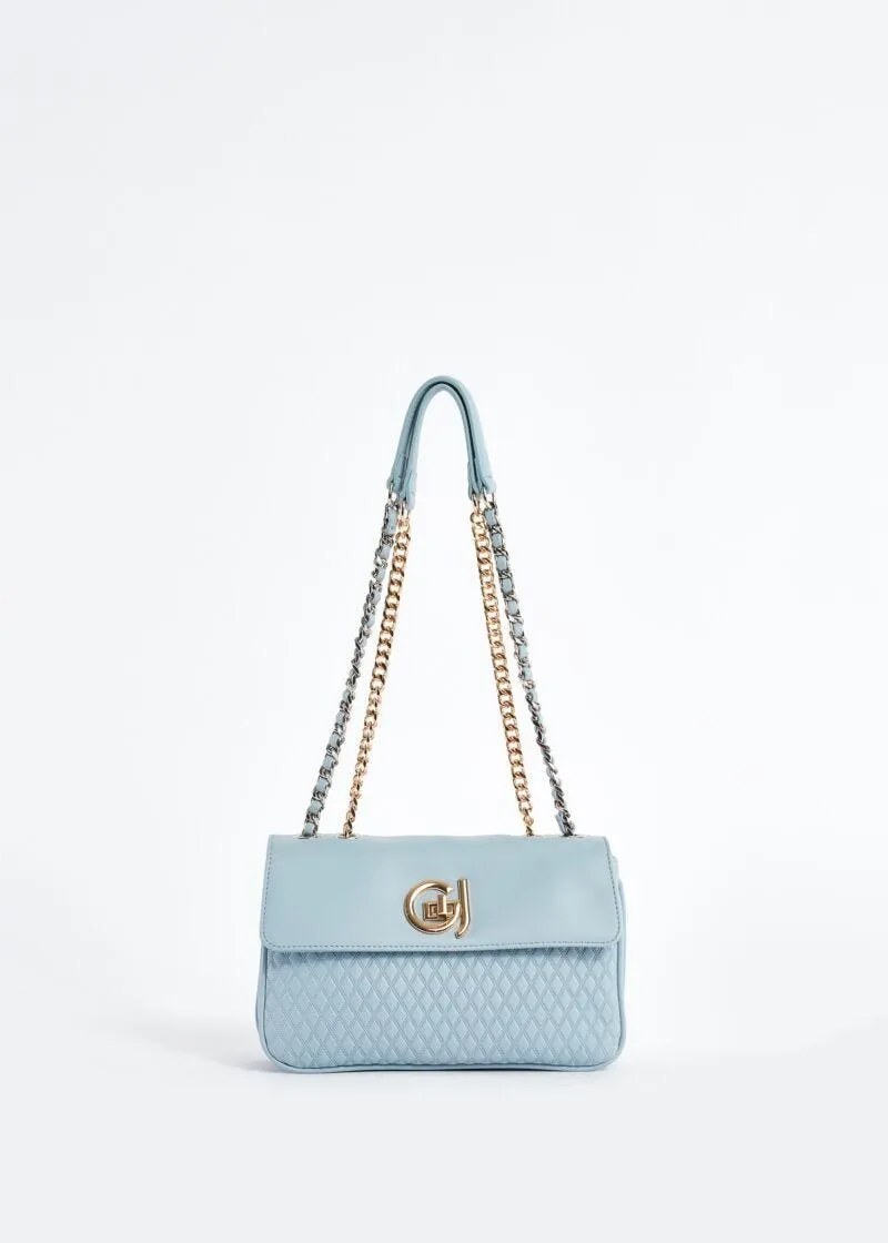 Borsa shoulder in similpelle a rombi