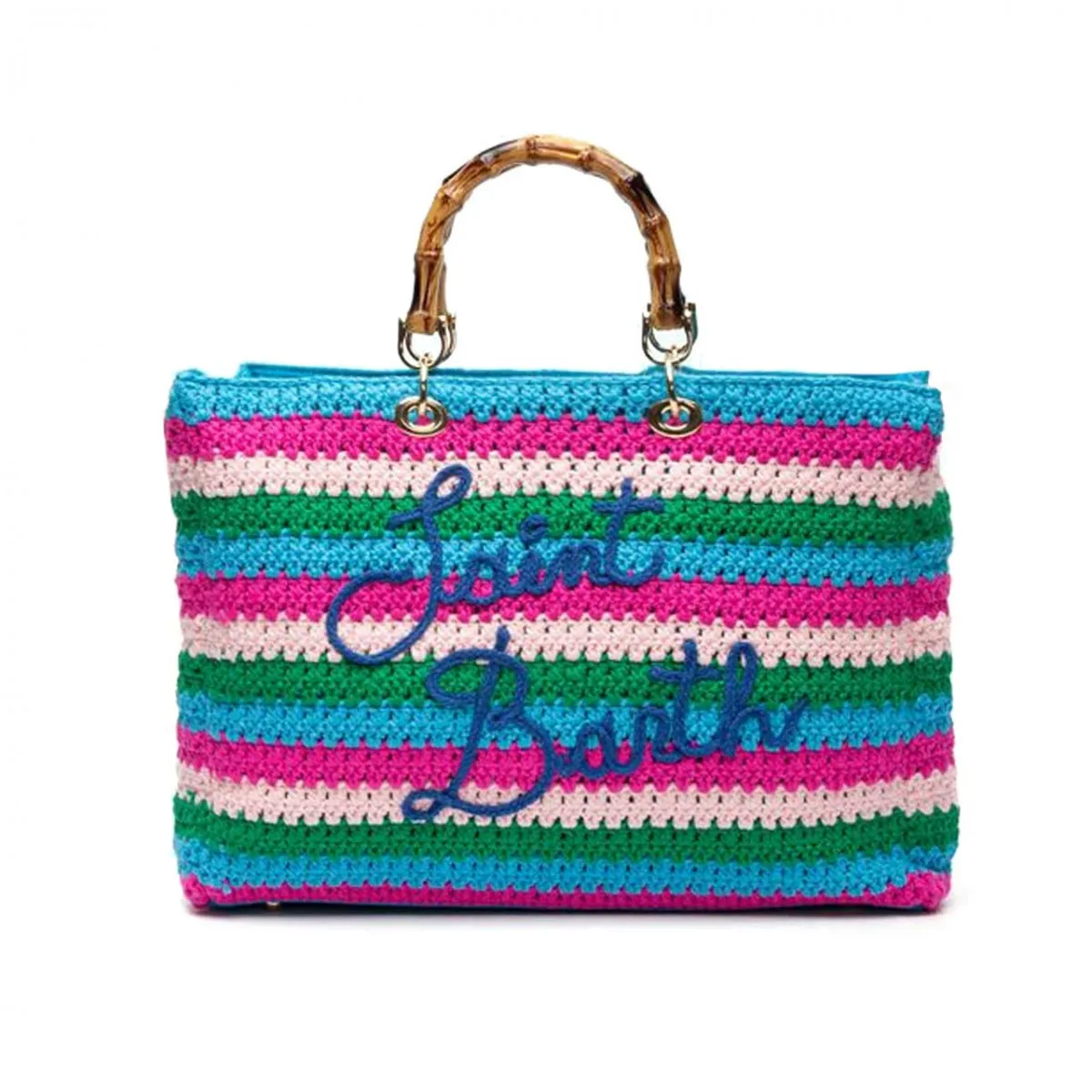 Borsa Victoria Crochet A Righe Multicolor
