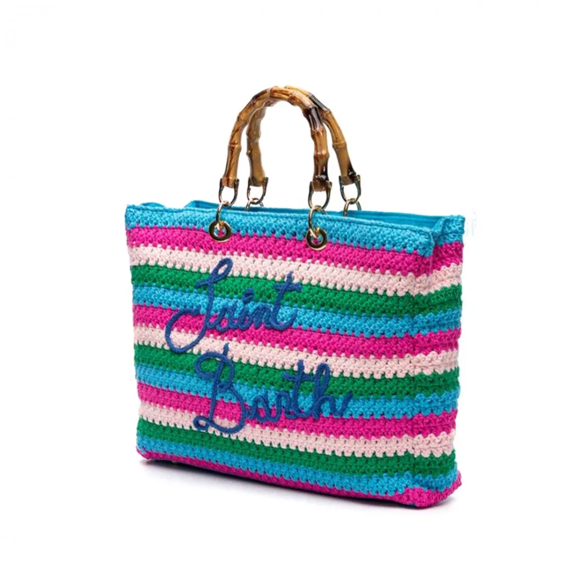 Borsa Victoria Crochet A Righe Multicolor