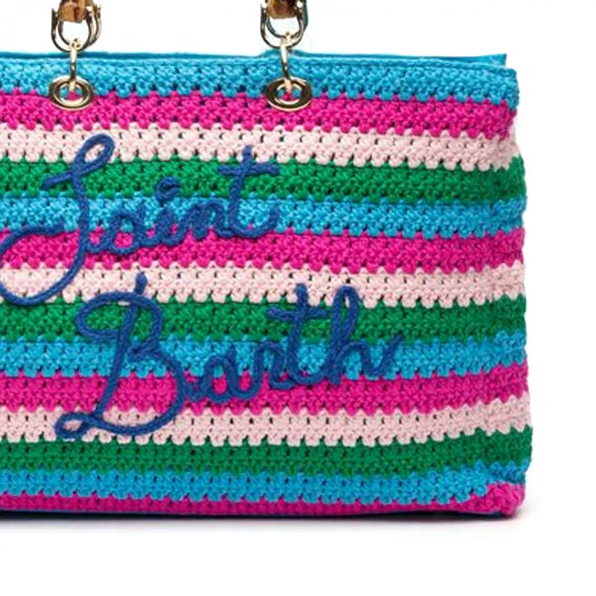 Borsa Victoria Crochet A Righe Multicolor