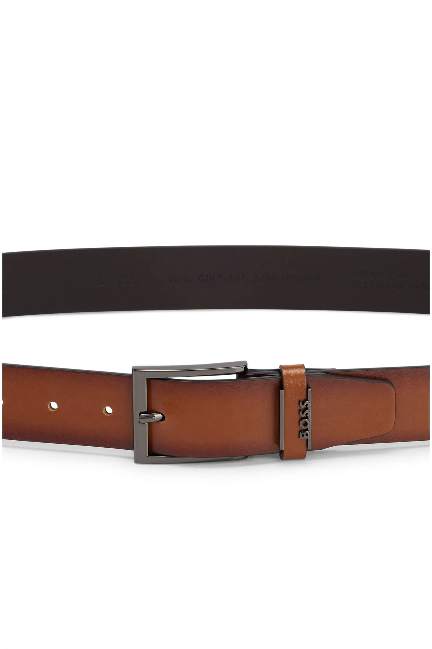 BOSS - Cintura in pelle italiana con logo