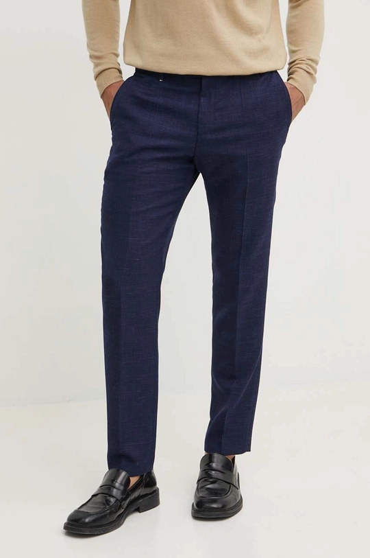 BOSS pantaloni in misto lana