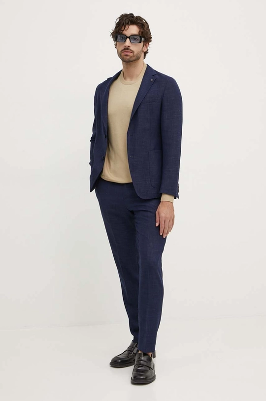 BOSS pantaloni in misto lana