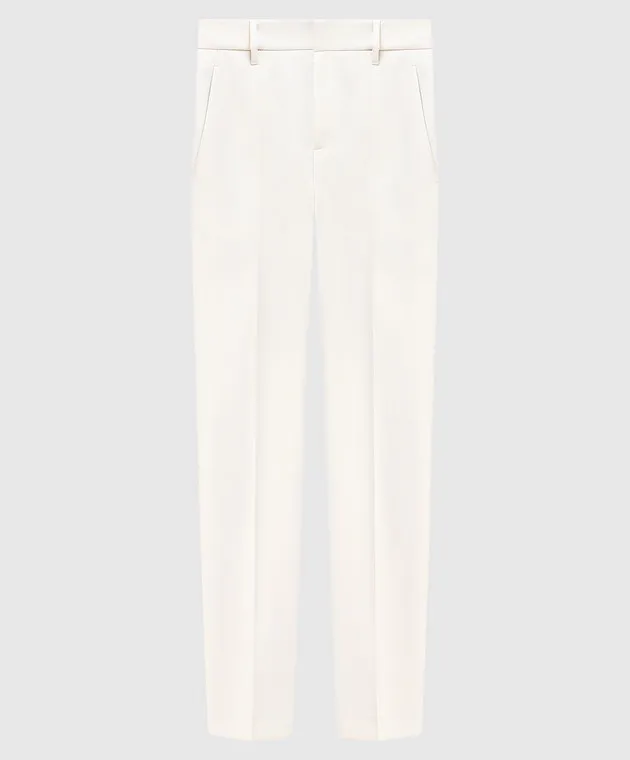 Brunello Cucinelli Pantaloni in lana beige chiaro MB026P7795