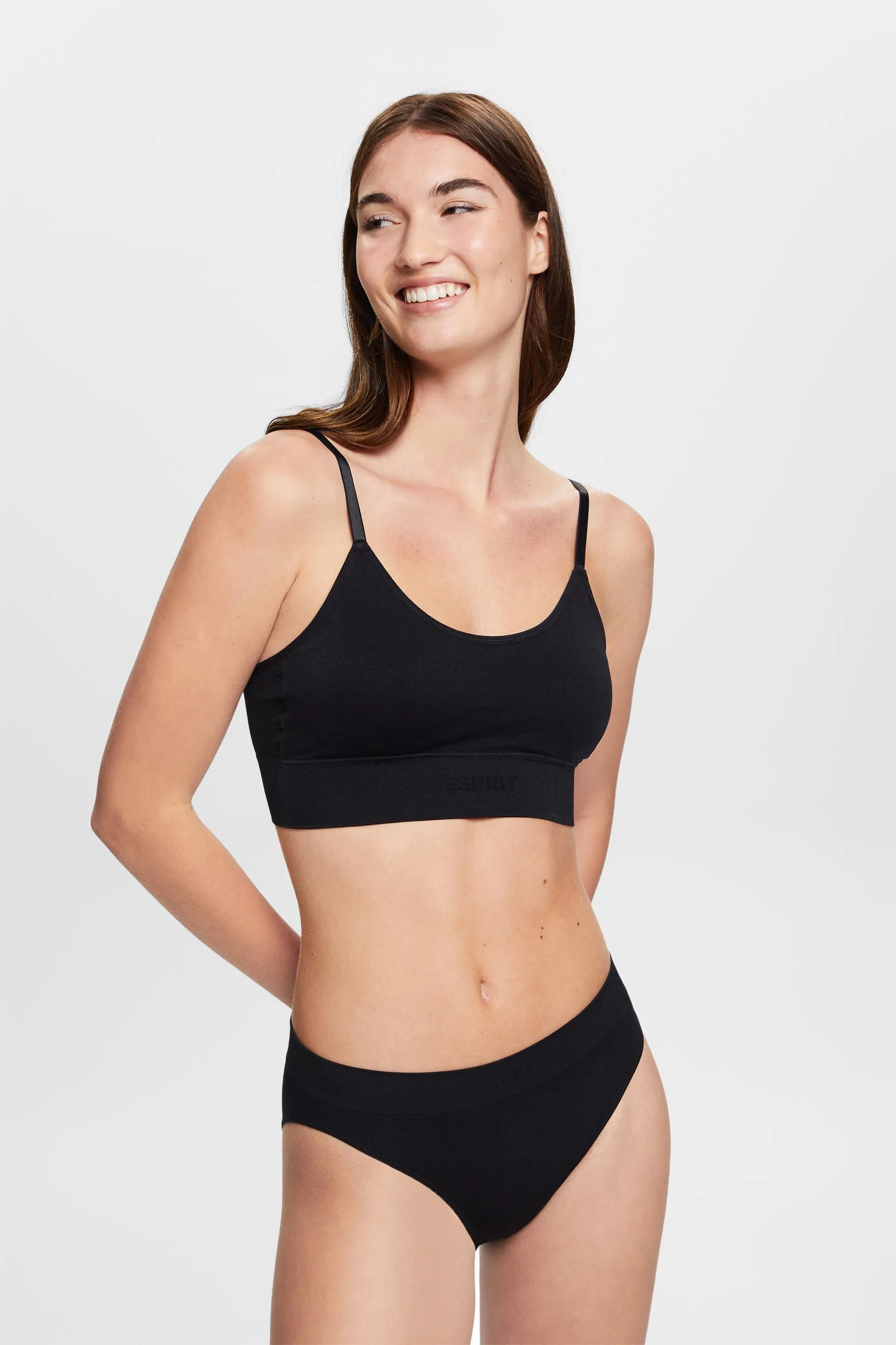 Bustier imbottito senza cuciture con logo