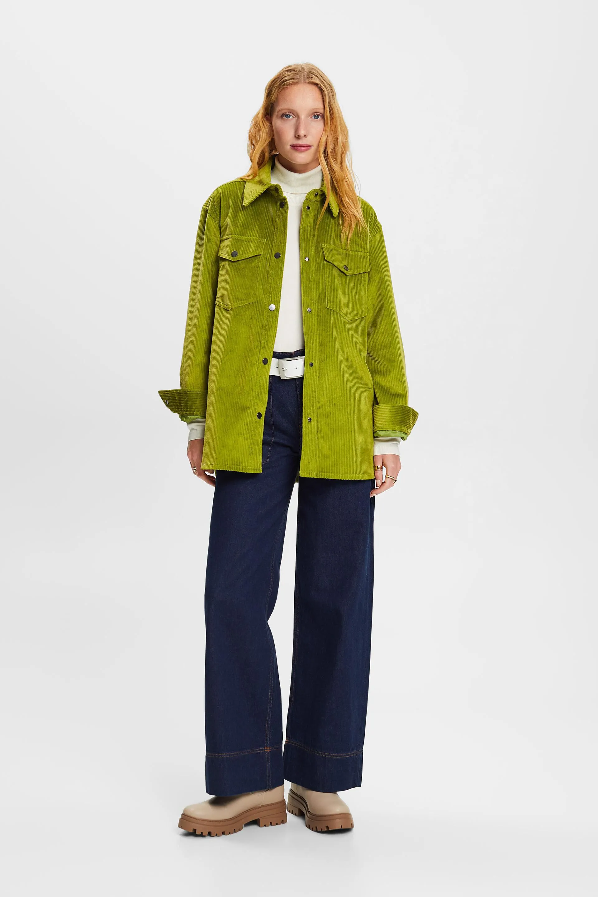 Camicia button-down in velluto