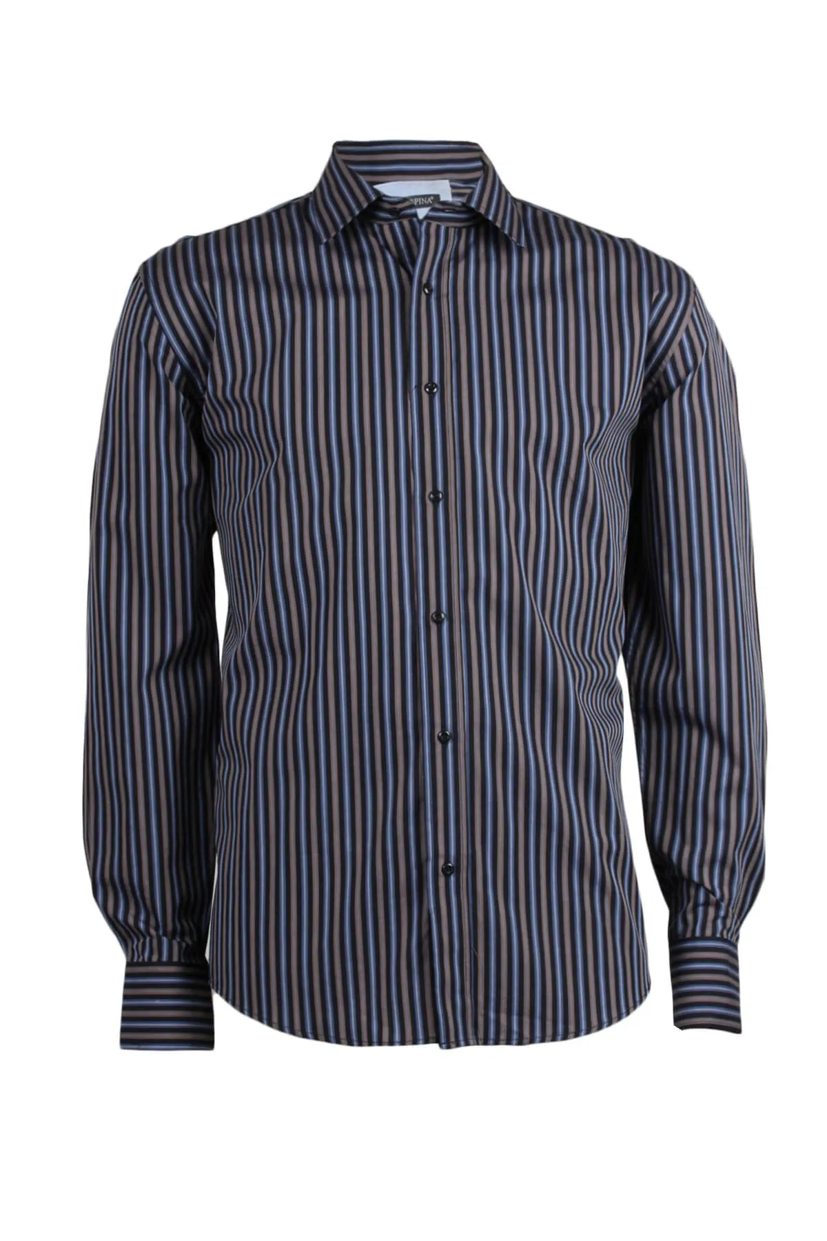 Camicia da uomo rigata in cotone collo classico