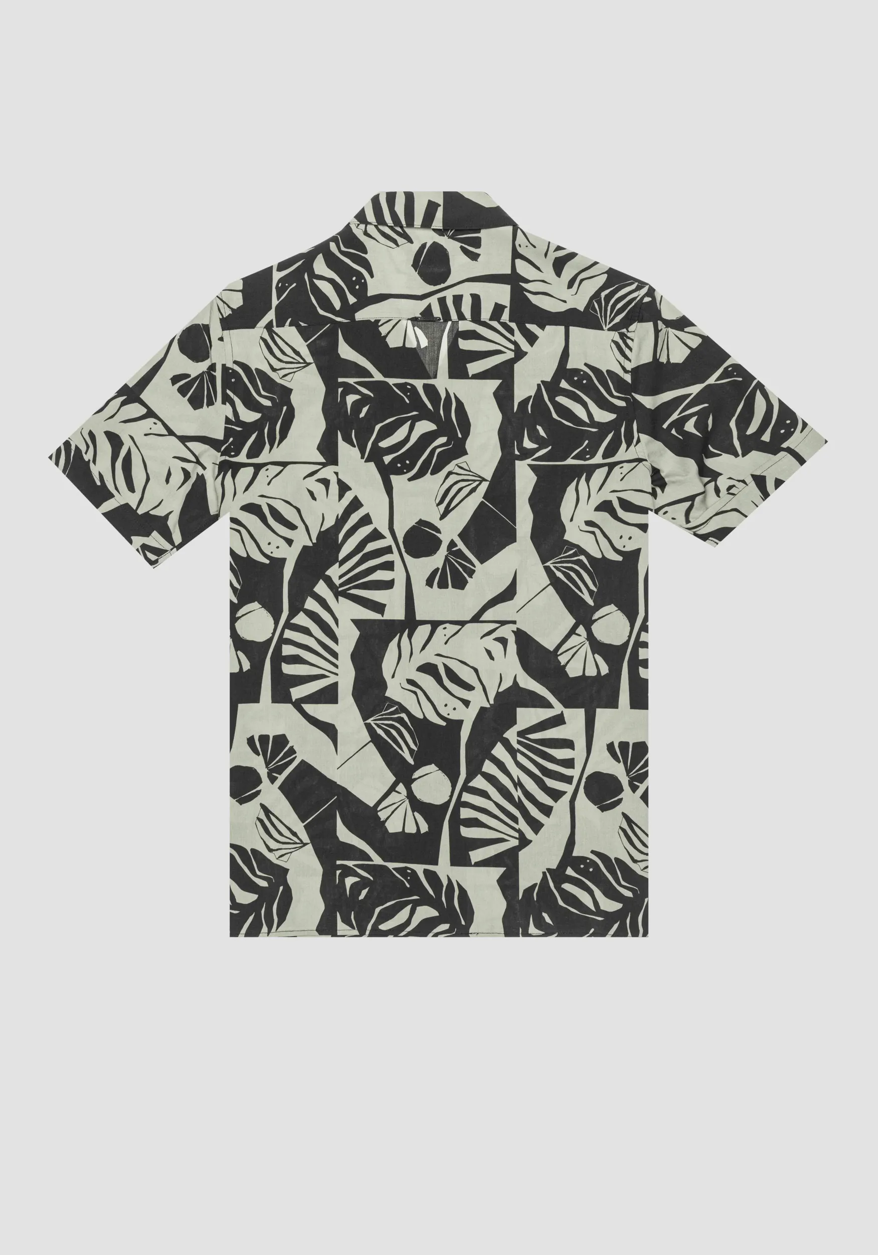 CAMICIA REGULAR STRAIGHT FIT “HONOLULU” IN MISTO COTONE CON STAMPA JUNGLE