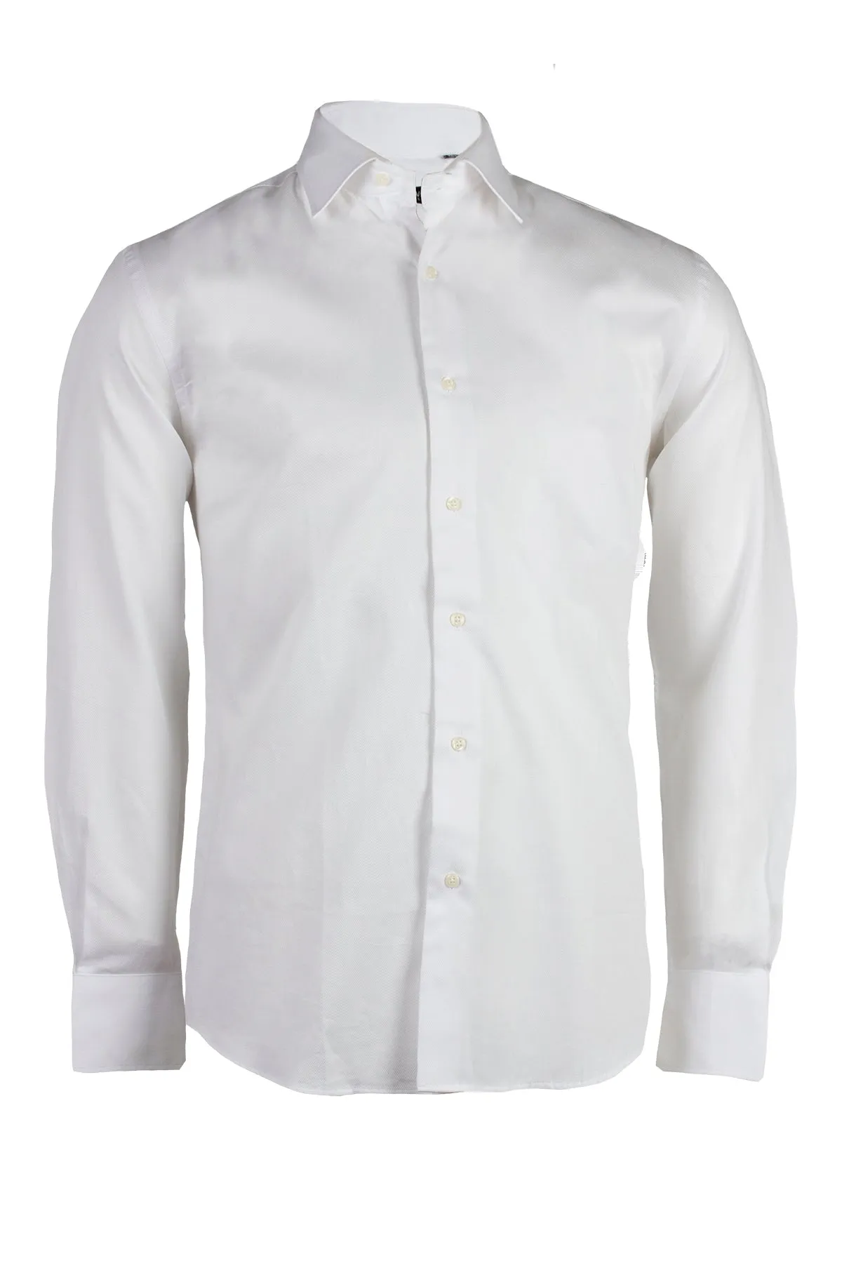 Camicia uomo in tessuto operato collo classico