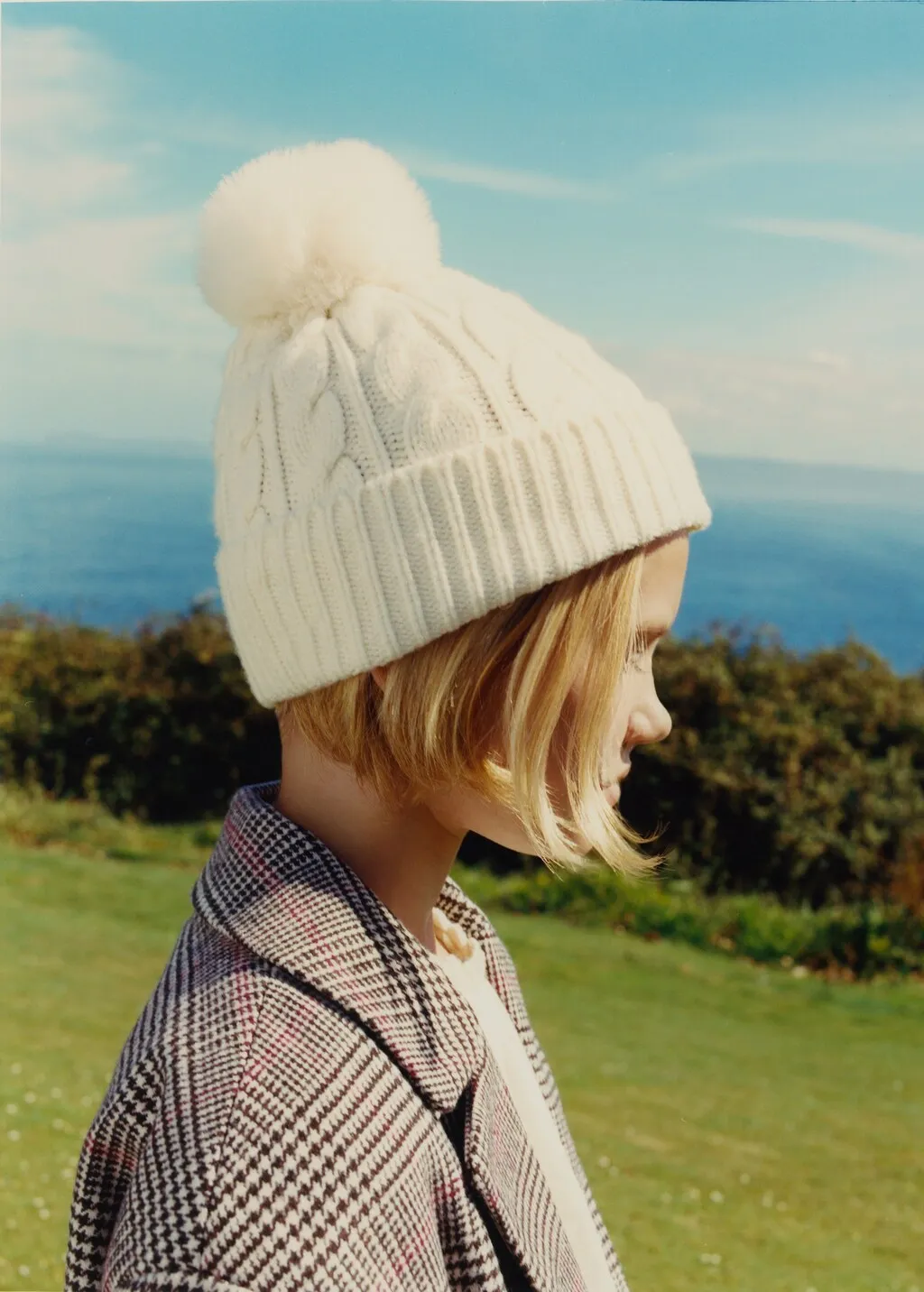Cappello maglia trecce