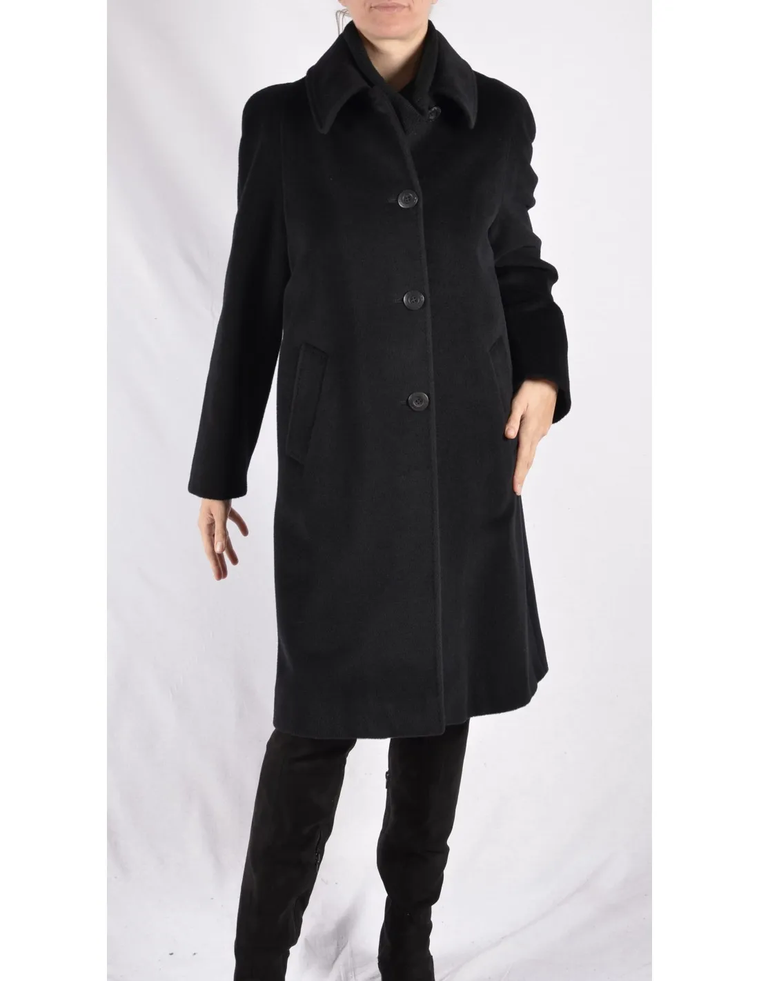 Cappotto Donna in lana Mod Noemi Nero