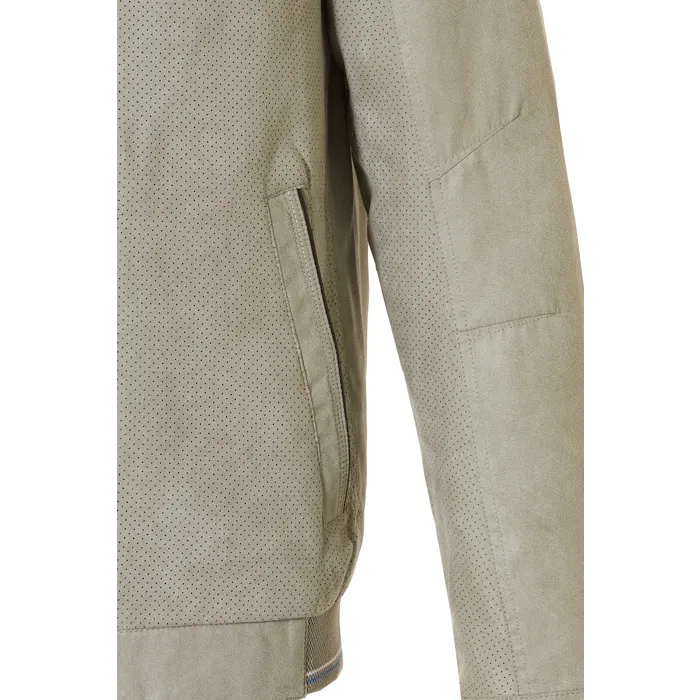 Cappotto estivo Samoa S4 in suedine Verde oliva