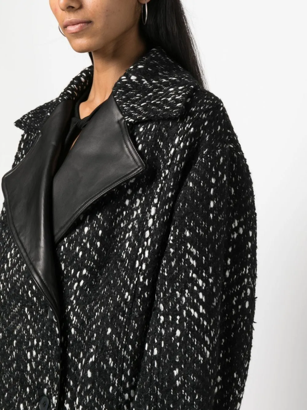 Cappotto Lusia con bottoni in nero - donna