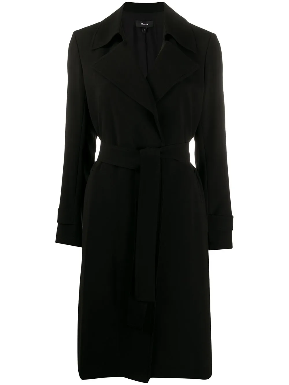 Cappotto midi con cintura in nero -  THEORY - donna